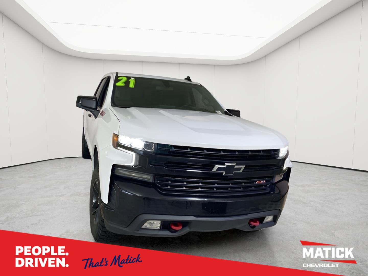 Summit White 2021 Chevrolet Silverado 1500 Pickup Truck Four-Wheel Drive Automatic