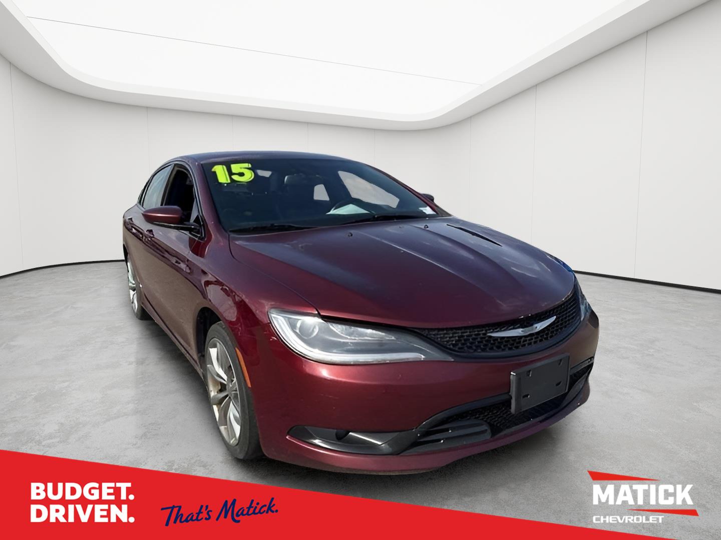 Velvet Red Pearlcoat 2015 Chrysler 200 Sedan Front-Wheel Drive 9-Speed Automatic