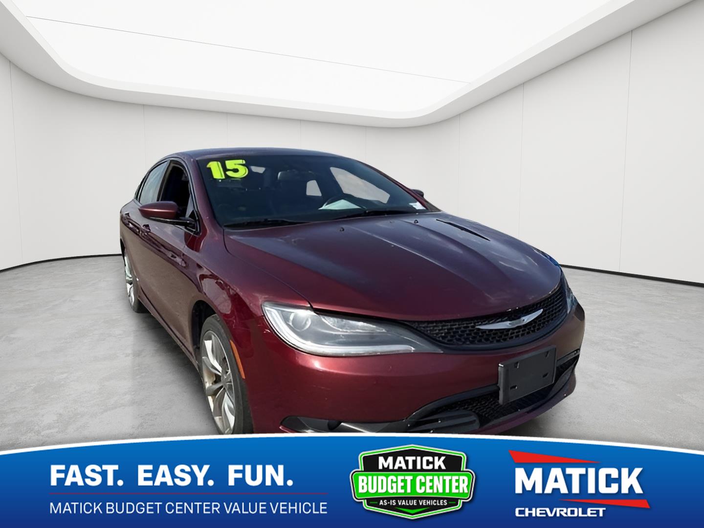 Velvet Red Pearlcoat 2015 Chrysler 200 Sedan Front-Wheel Drive 9-Speed Automatic