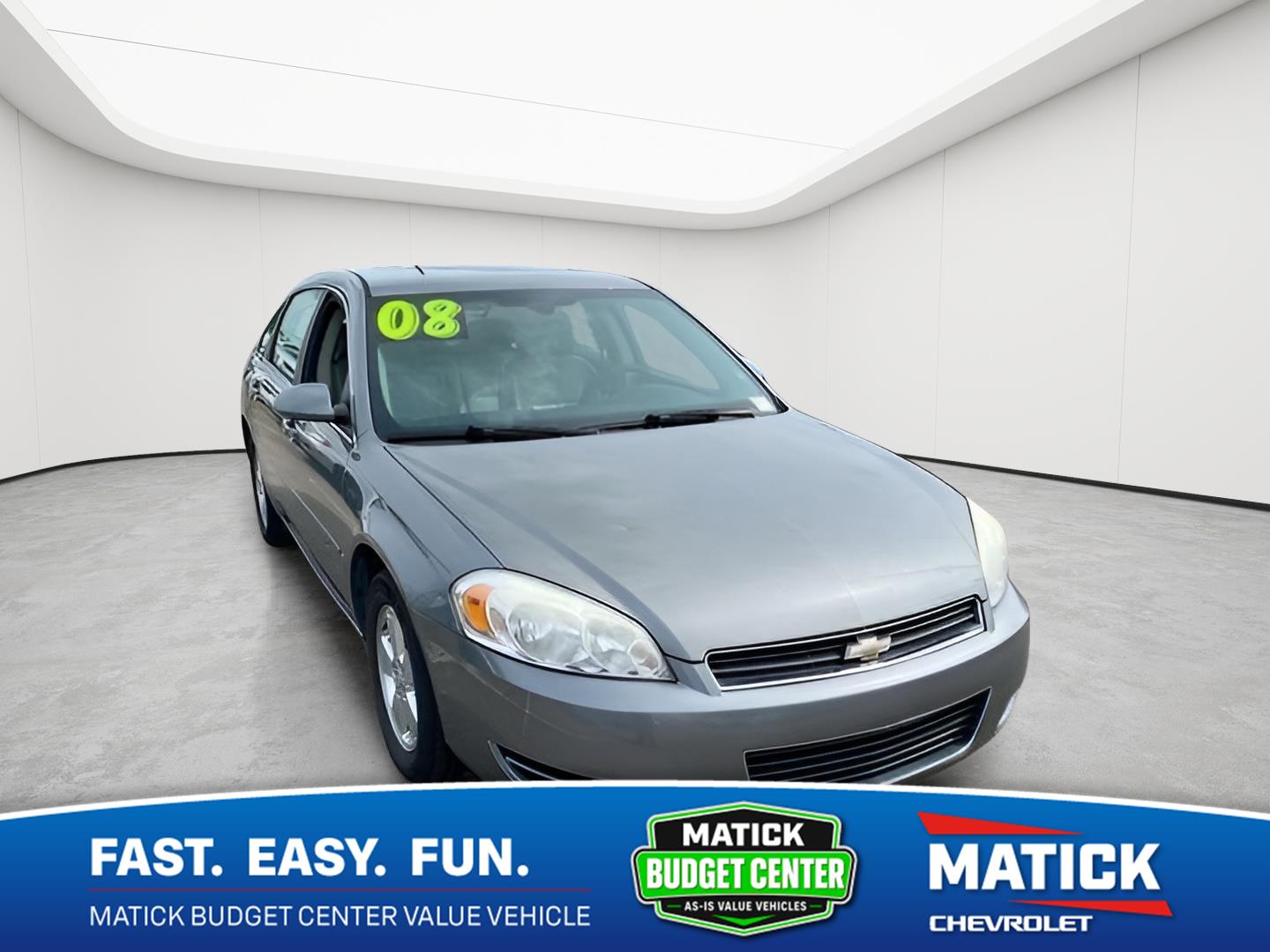 Dark Silver Metallic 2008 Chevrolet Impala Sedan Front-Wheel Drive 4-Speed Automatic Overdrive