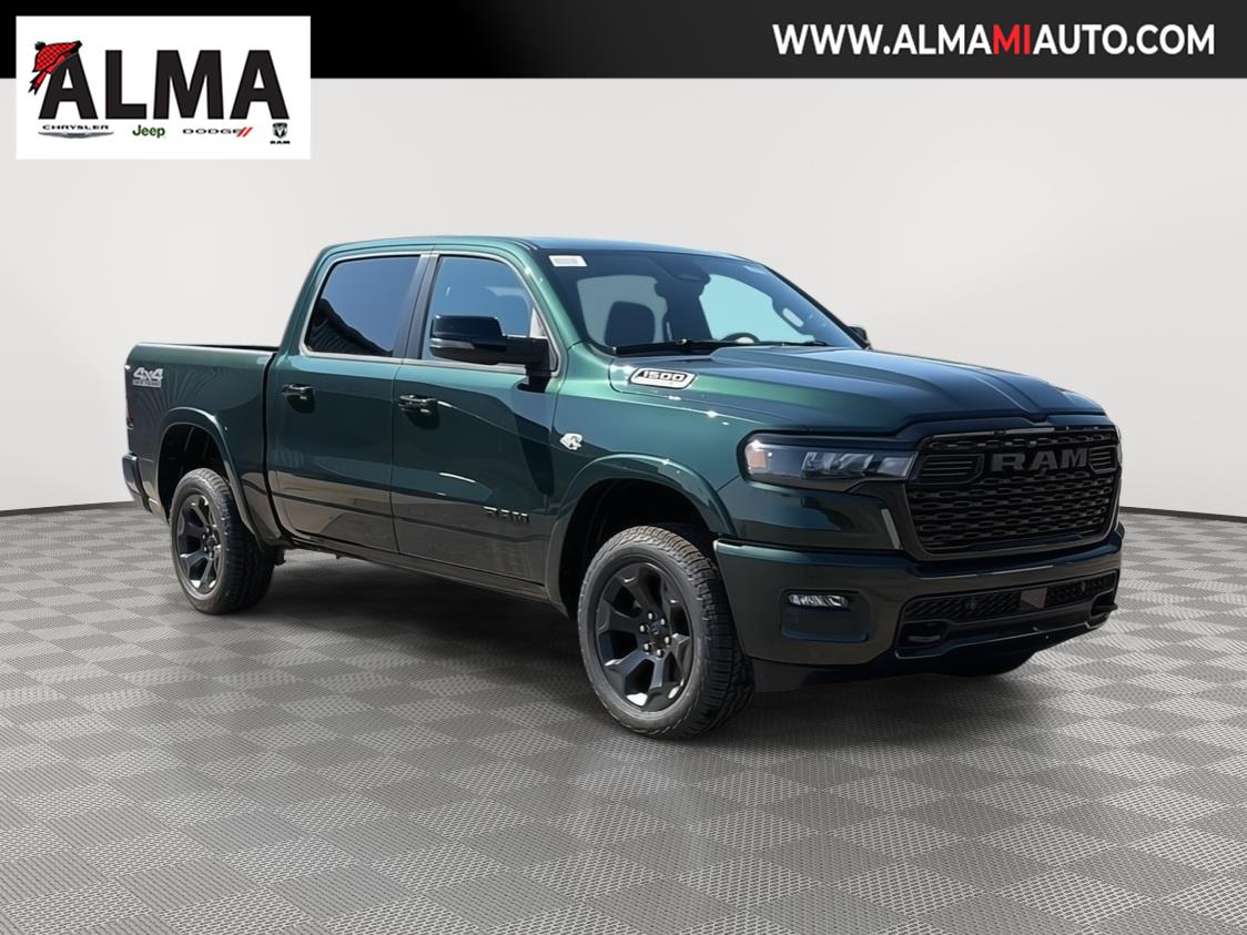 Serrano Green Metallic 2026 RAM 1500 Big Horn Crew Cab 4WD Pickup Truck Four-Wheel Drive 8-Speed Automatic