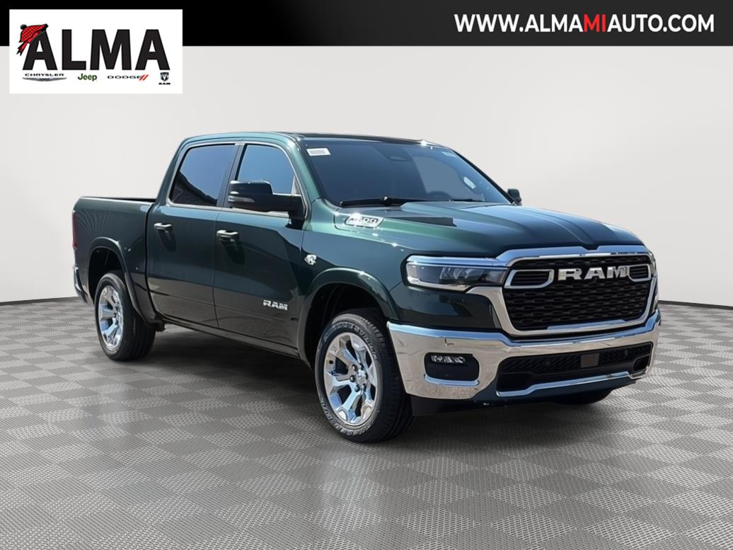 Serrano Green Metallic 2026 RAM 1500 Pickup Truck Four-Wheel Drive 8-Speed Automatic