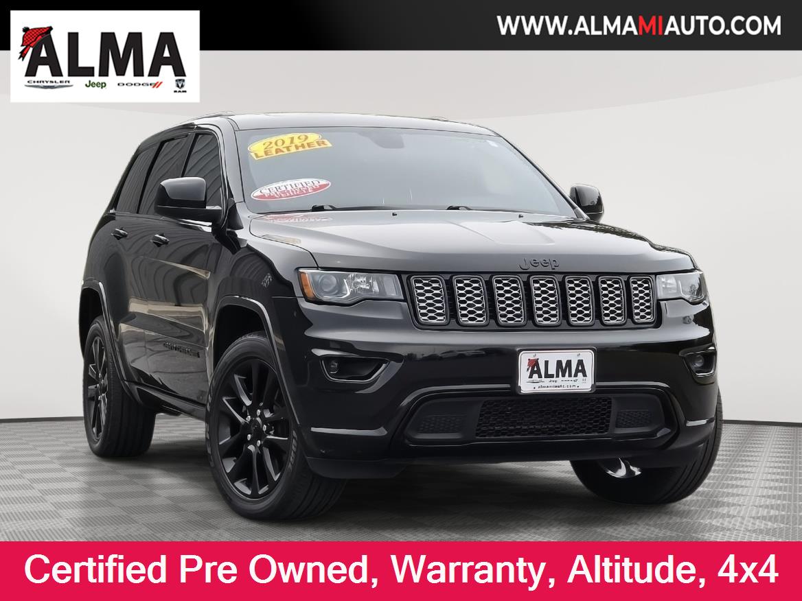 Diamond Black Crystal Pearlcoat 2019 Jeep Grand Cherokee SUV / Crossover Four-Wheel Drive 8-Speed Automatic