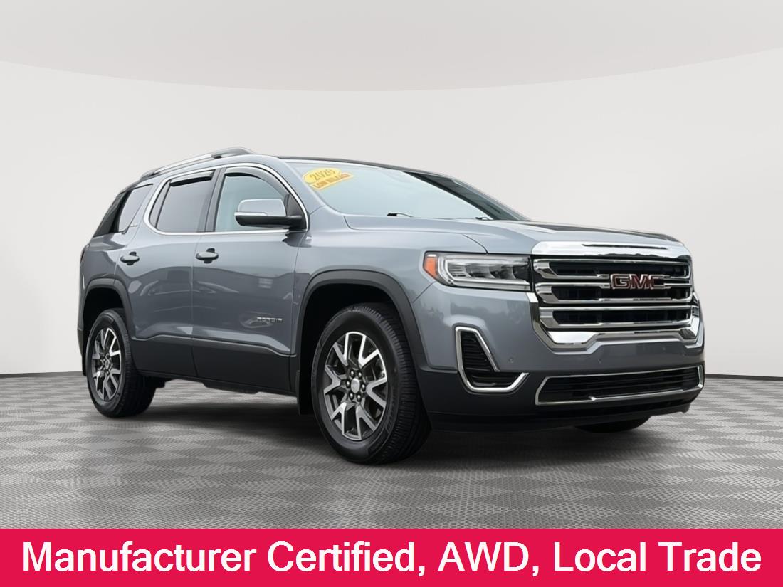 Gray (Satin Steel Metallic) 2021 GMC Acadia SUV / Crossover Four-Wheel Drive 9-Speed Automatic