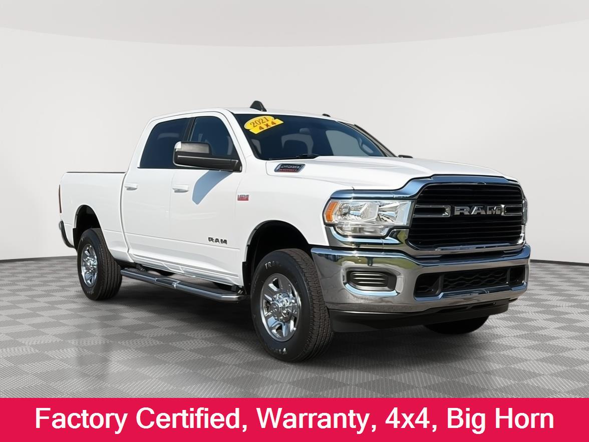 Bright White Clearcoat 2021 RAM 2500 Pickup Truck Four-Wheel Drive 8-Speed Automatic