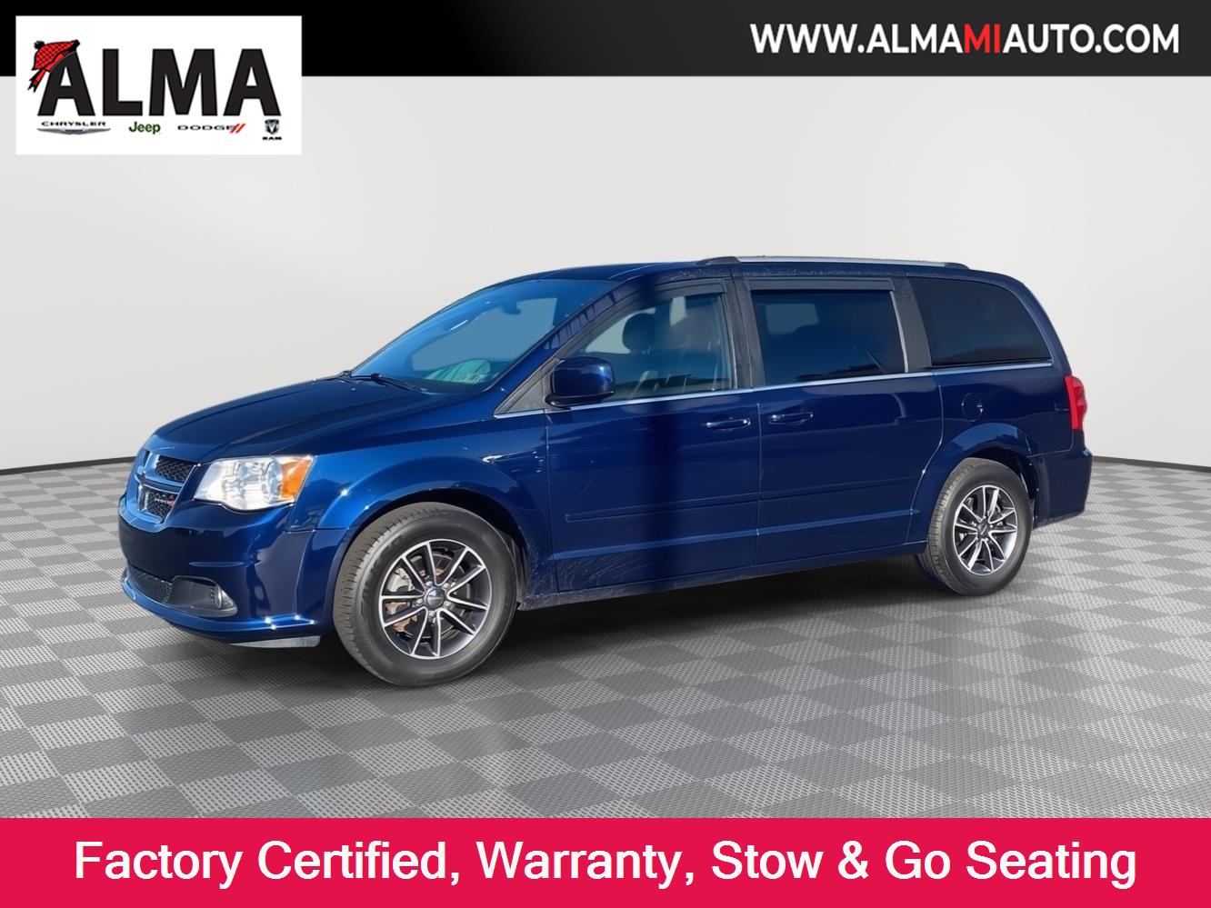 Contusion Blue Pearlcoat 2017 Dodge Grand Caravan Minivan Front-Wheel Drive 6-Speed Automatic