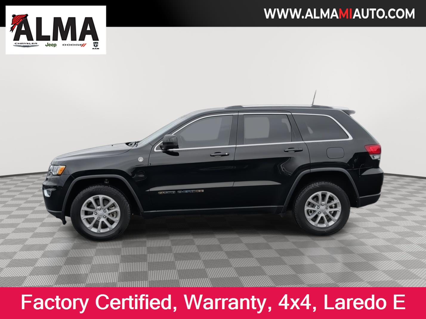 Diamond Black Crystal Pearlcoat 2021 Jeep Grand Cherokee SUV / Crossover Four-Wheel Drive 8-Speed Automatic