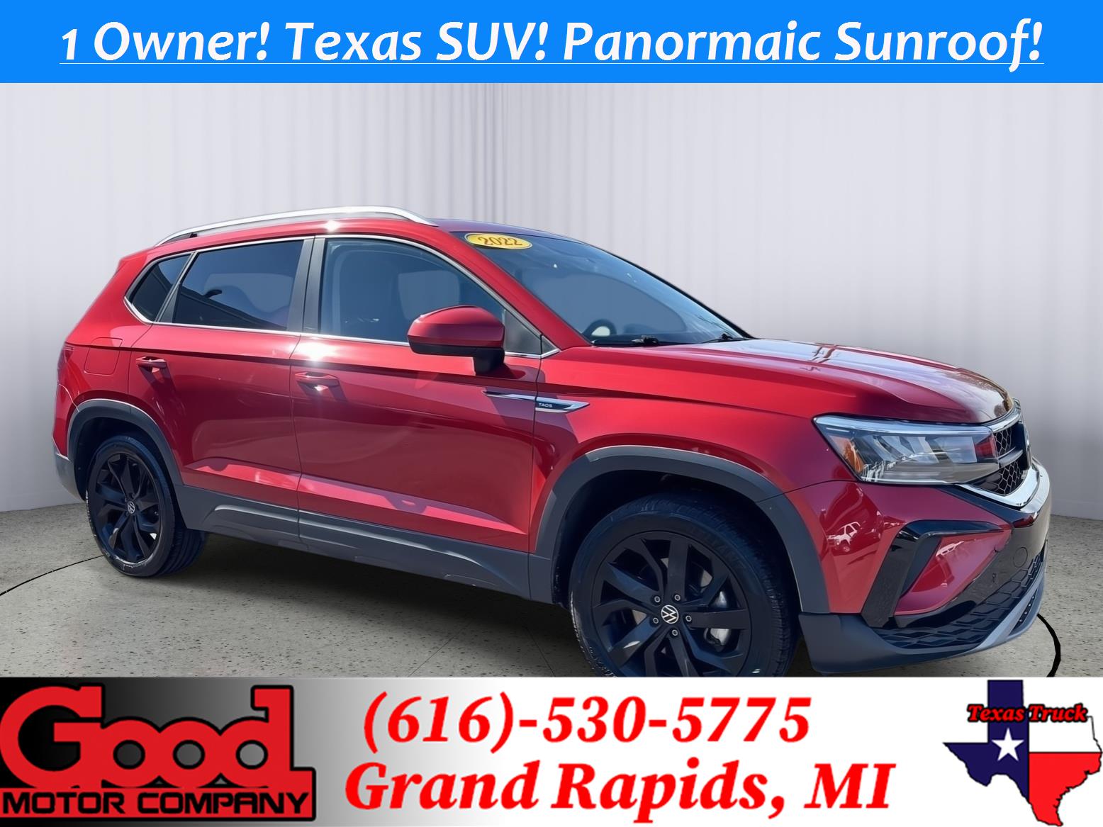 Kings Red Metallic 2022 Volkswagen Taos SE FWD SUV / Crossover Front-Wheel Drive Automatic