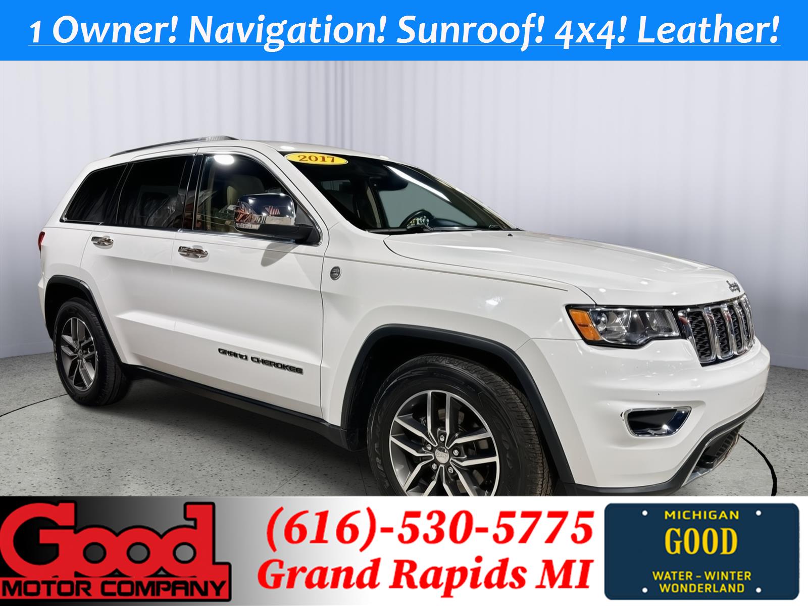 Bright White Clearcoat 2017 Jeep Grand Cherokee Limited 4WD SUV / Crossover Four-Wheel Drive 8-Speed Automatic