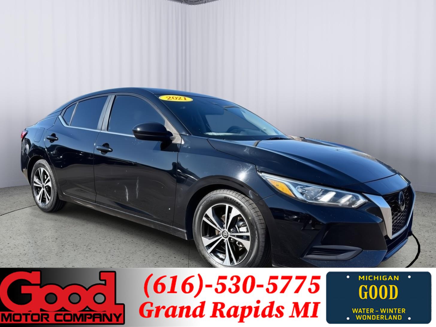 Super Black 2021 Nissan Sentra SV FWD Sedan Front-Wheel Drive Continuously Variable Transmission