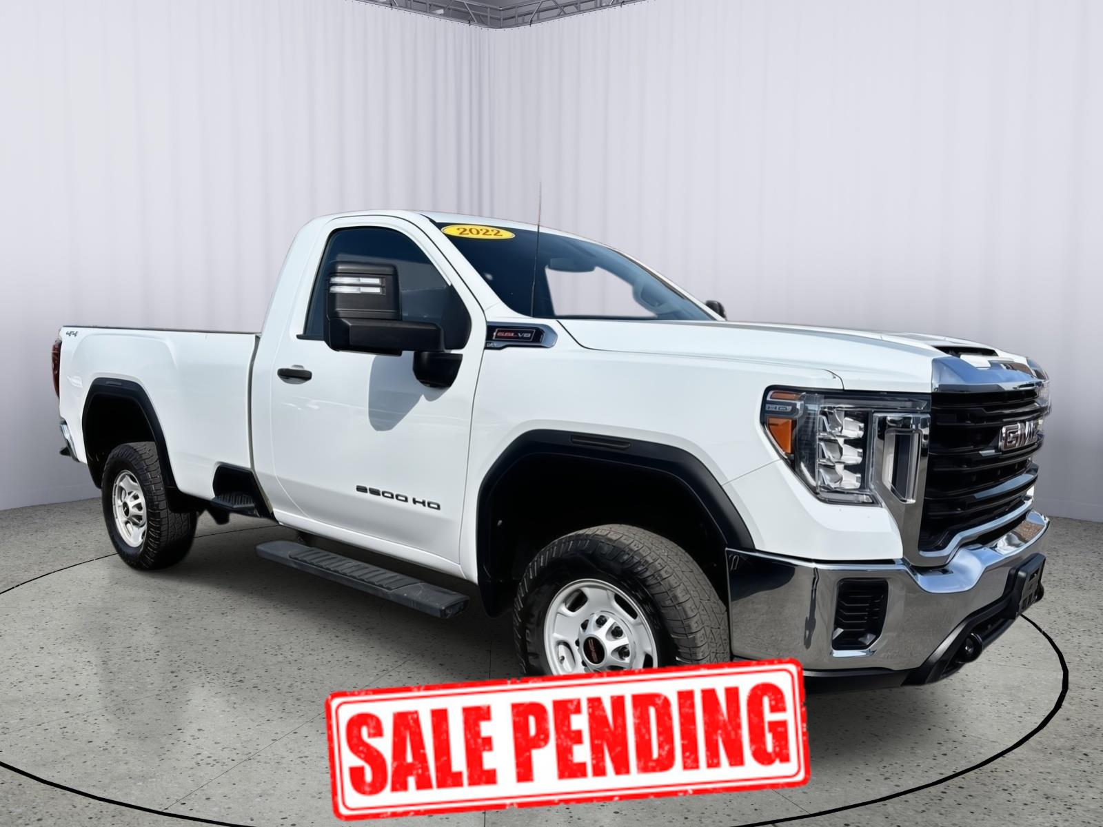 Summit White 2022 GMC Sierra 2500HD Pro Regular Cab LB 4WD Pickup Truck Four-Wheel Drive 6-Speed Automatic