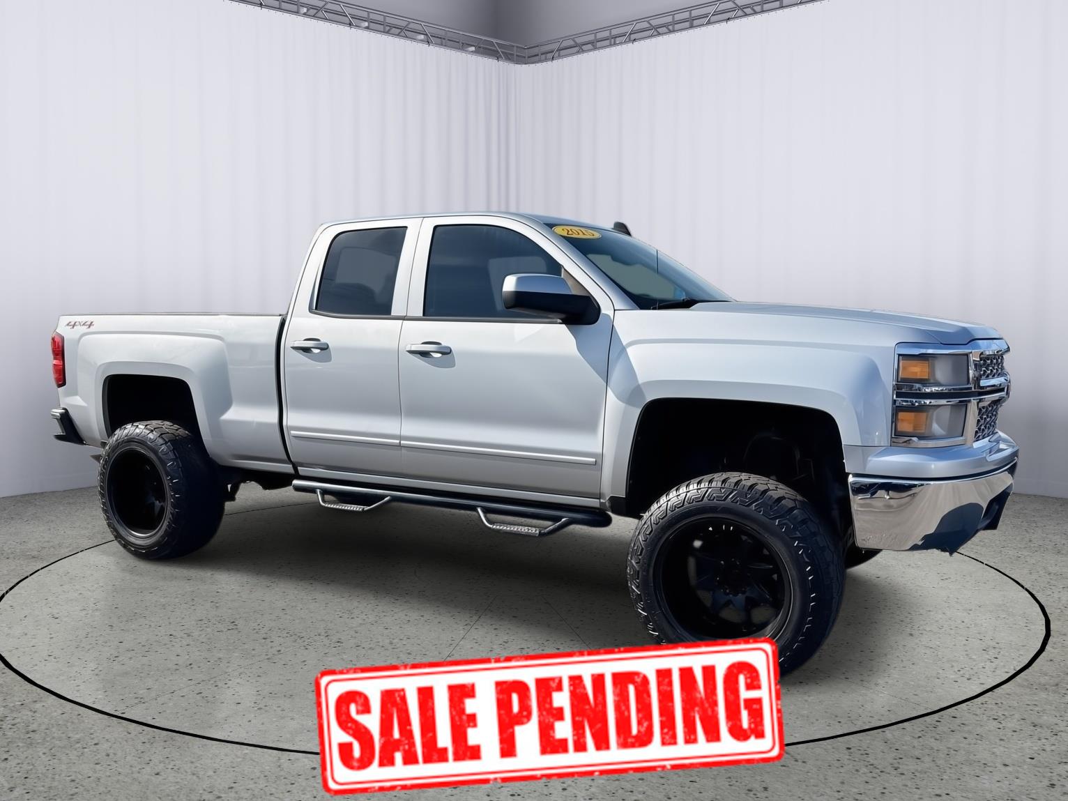 Silver Ice Metallic 2015 Chevrolet Silverado 1500 LT Double Cab 4WD Pickup Truck Four-Wheel Drive 6-Speed Automatic