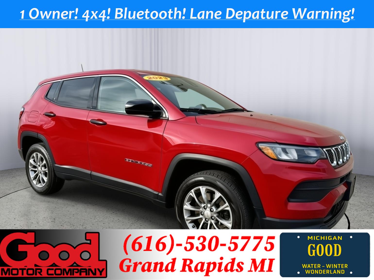 Redline Pearlcoat 2023 Jeep Compass SUV / Crossover Four-Wheel Drive 8-Speed Automatic