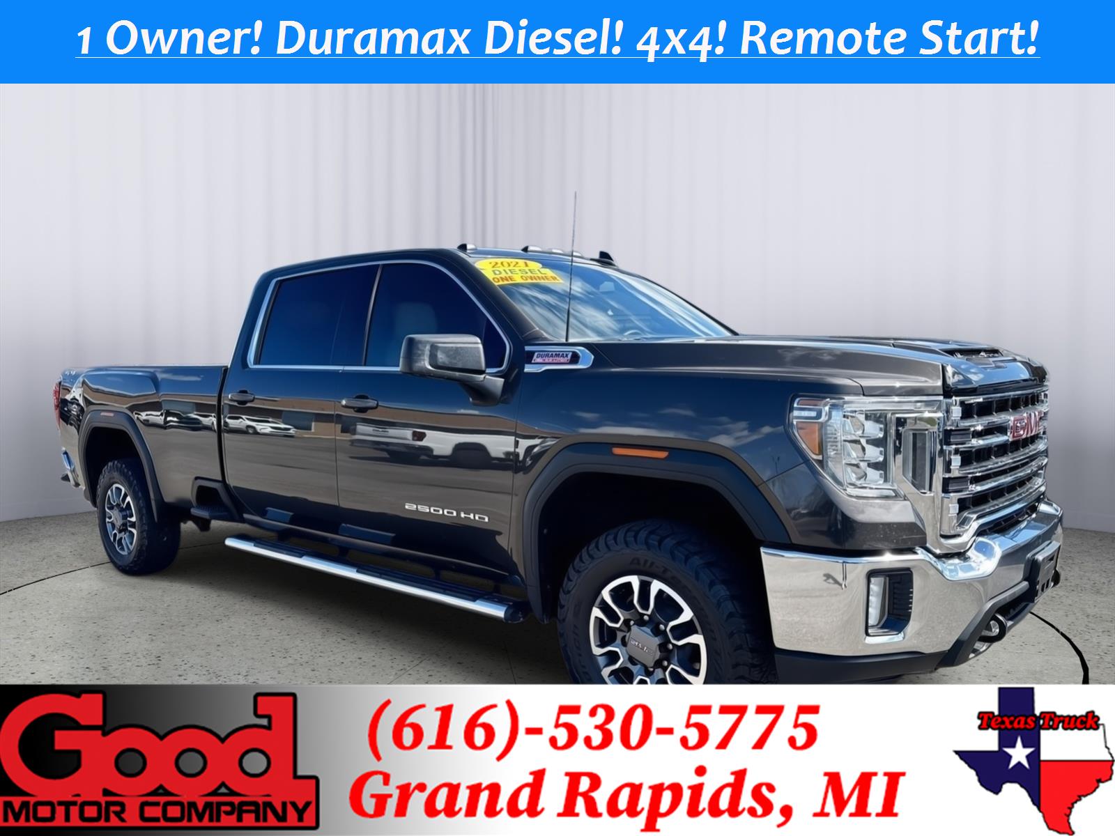 Brownstone Metallic 2021 GMC Sierra 2500HD SLE Crew Cab 4WD Pickup Truck Four-Wheel Drive Automatic