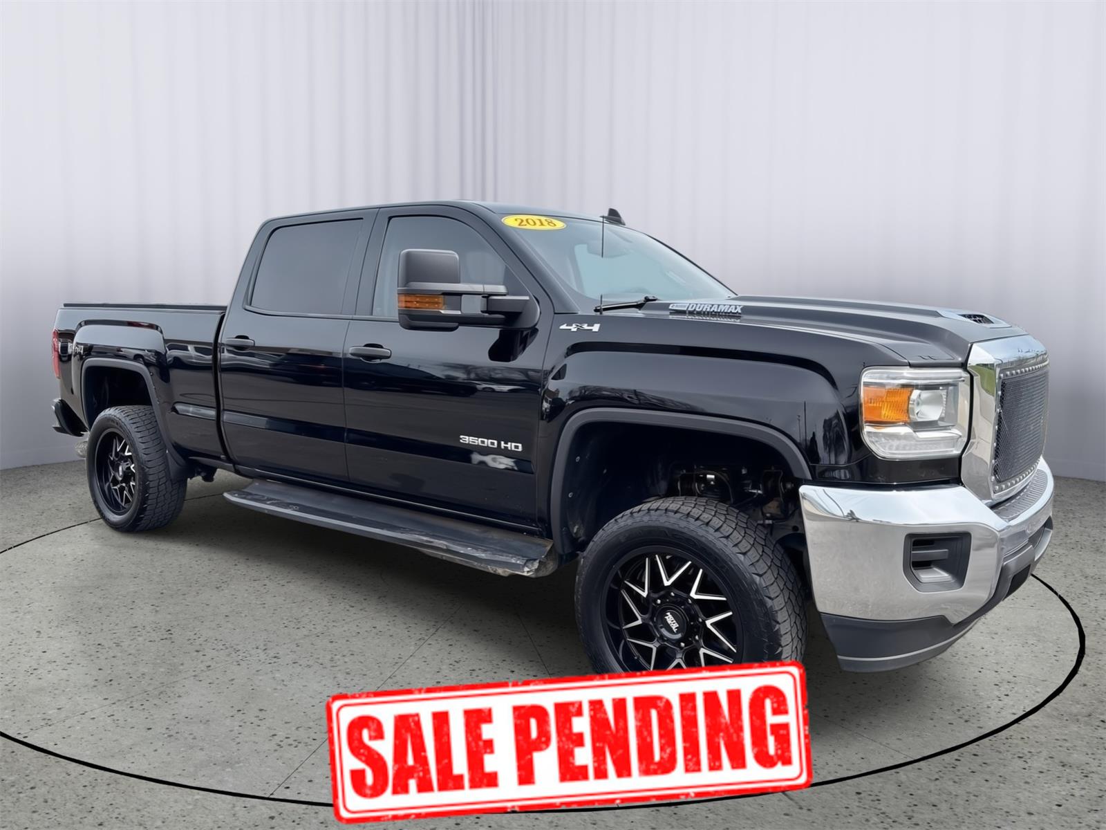 Onyx Black 2018 GMC Sierra 3500HD Base Crew Cab 4WD Pickup Truck Four-Wheel Drive 6-Speed Automatic