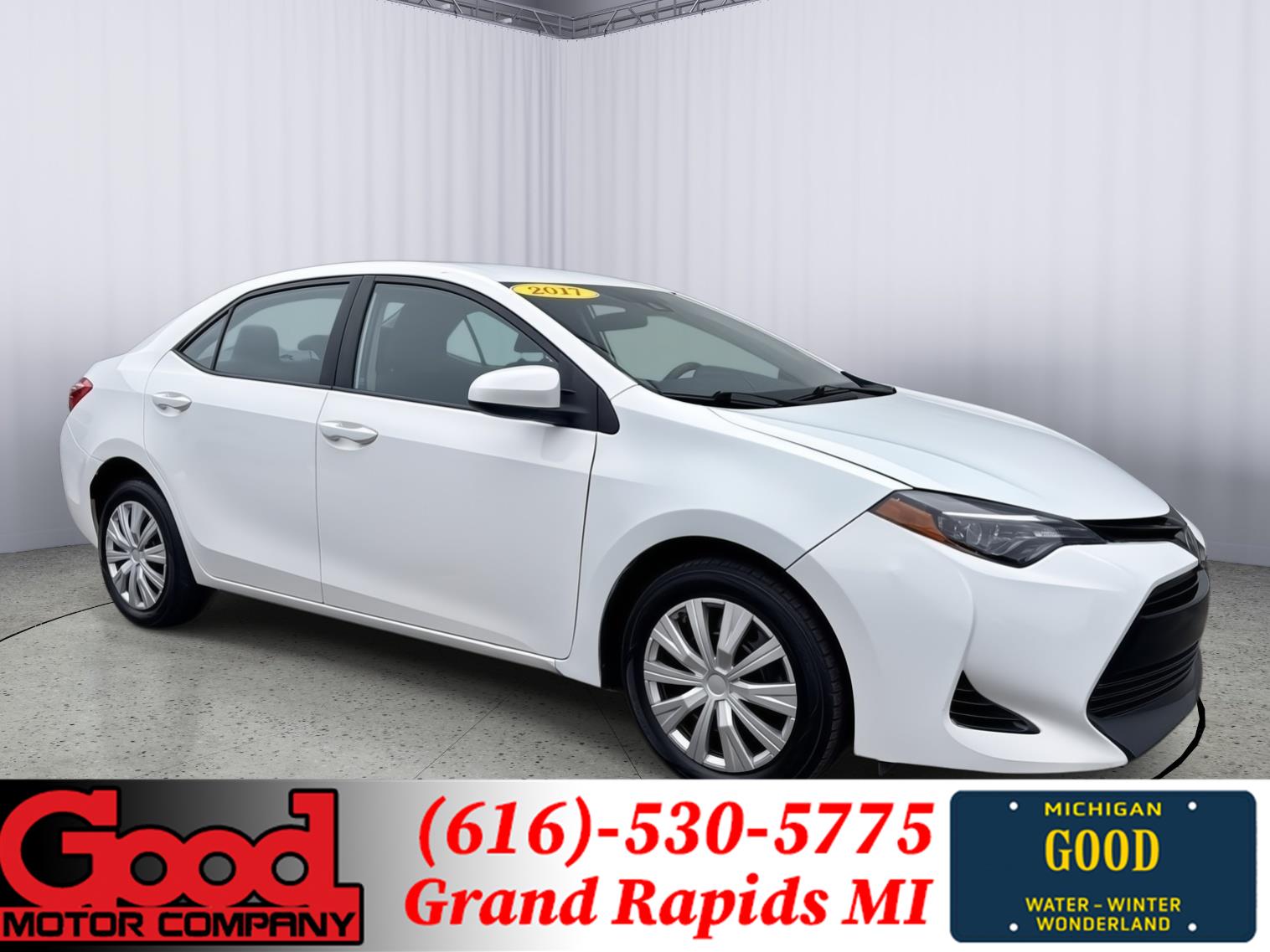 Super White 2017 Toyota Corolla LE Sedan Front-Wheel Drive Continuously Variable Transmission