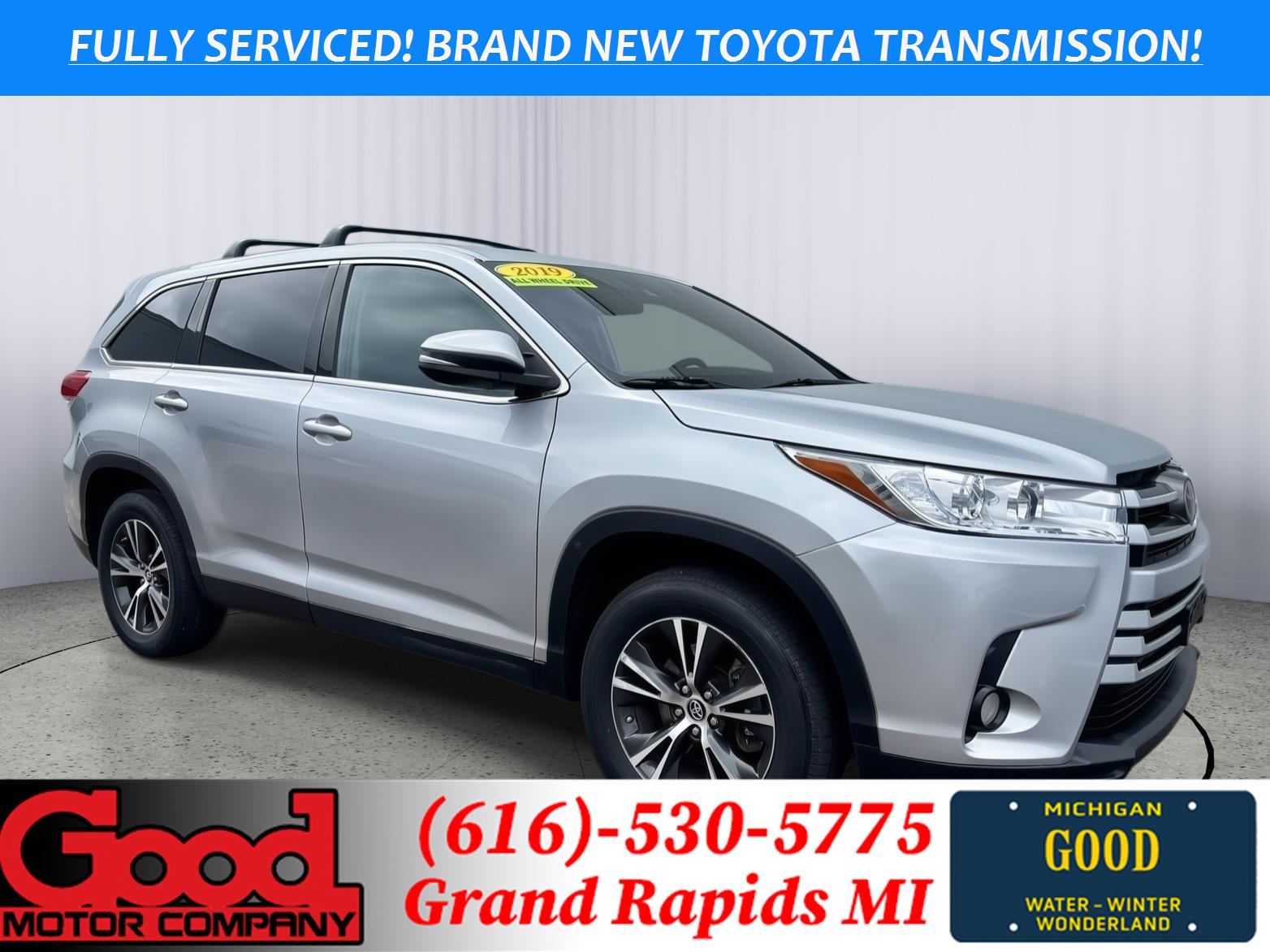 Celestial Silver Metallic 2019 Toyota Highlander SUV / Crossover All-Wheel Drive Automatic