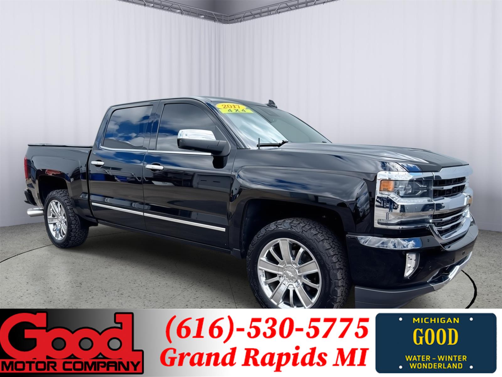 Black 2017 Chevrolet Silverado 1500 Pickup Truck Four-Wheel Drive 8-Speed Automatic