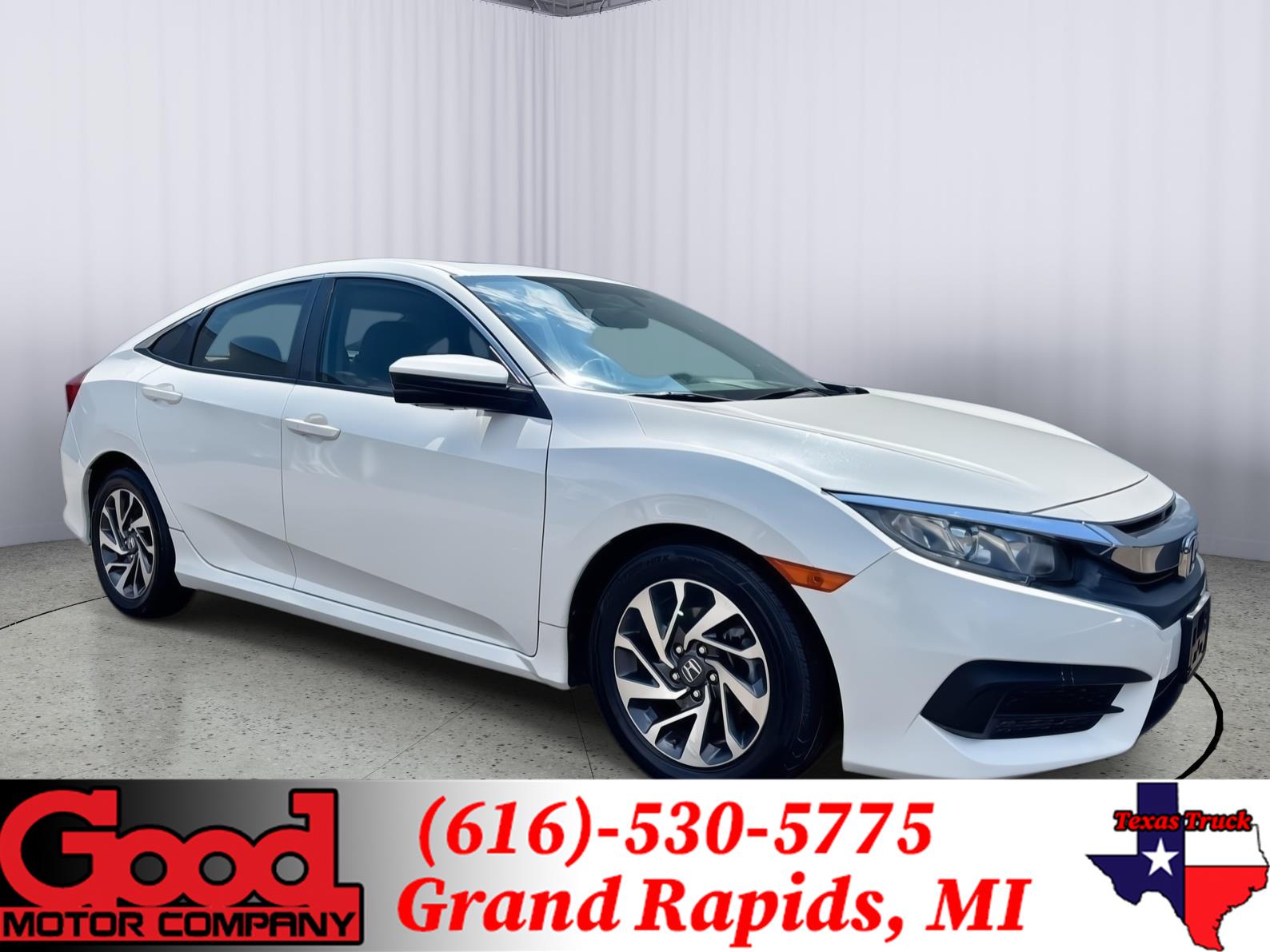White Orchid Pearl 2018 Honda Civic Sedan Front-Wheel Drive Continuously Variable Transmission