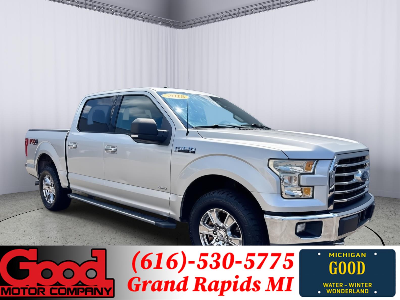 Ingot Silver Metallic 2015 Ford F-150 Pickup Truck Four-Wheel Drive 6-Speed Automatic