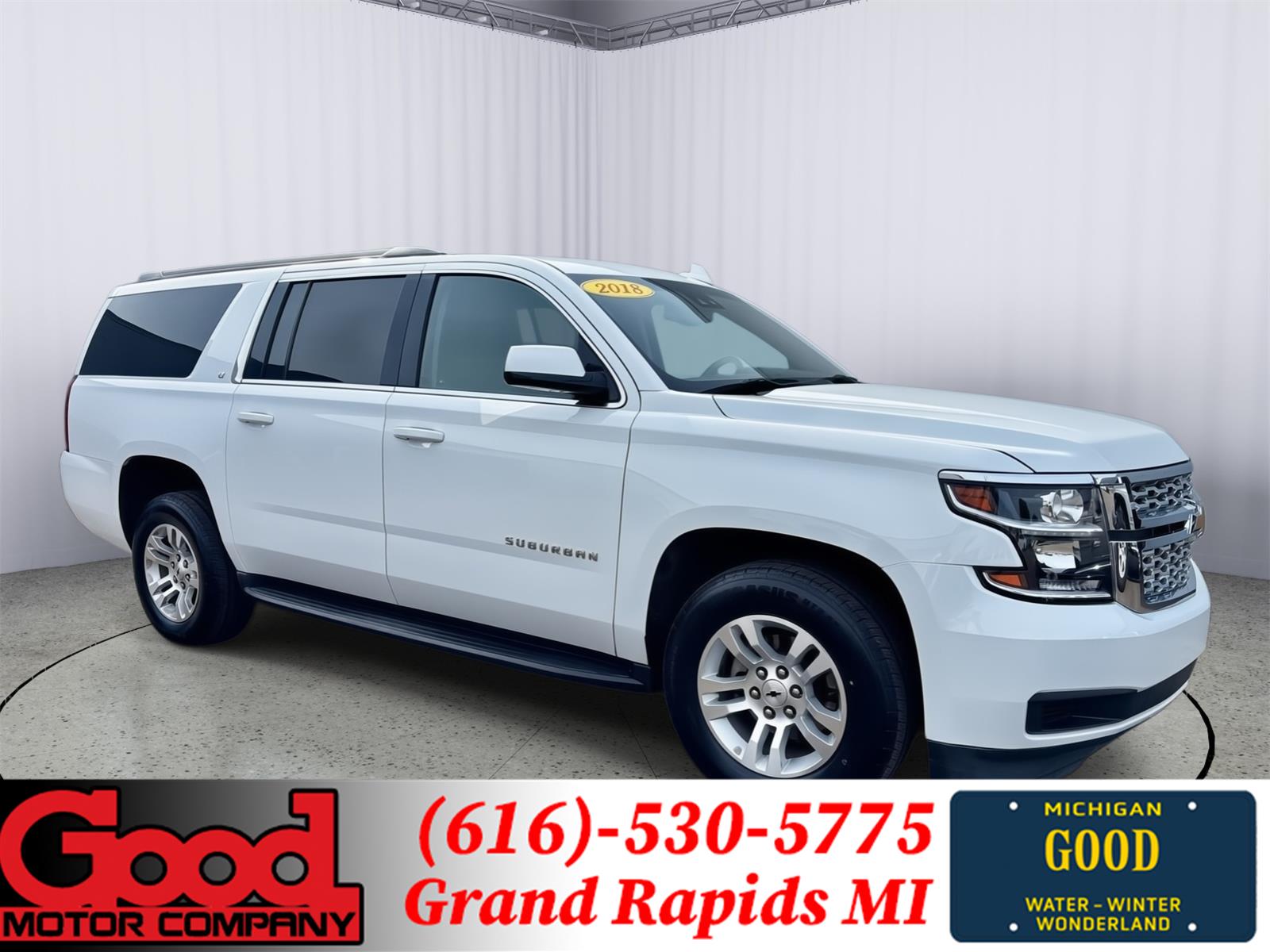Summit White 2018 Chevrolet Suburban SUV / Crossover Four-Wheel Drive 6-Speed Automatic