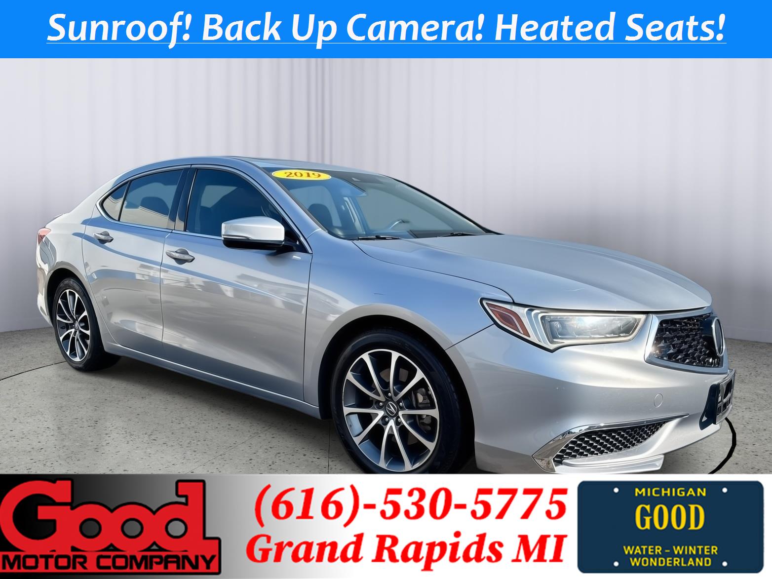 Lunar Silver Metallic 2019 Acura TLX Sedan Front-Wheel Drive Automatic