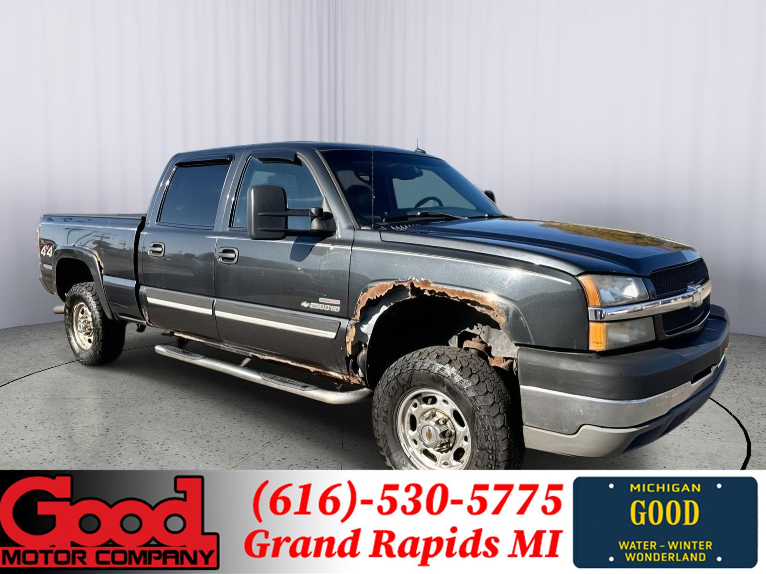 Dark Gray Metallic 2003 Chevrolet Silverado 2500HD Pickup Truck Four-Wheel Drive 5-Speed Automatic