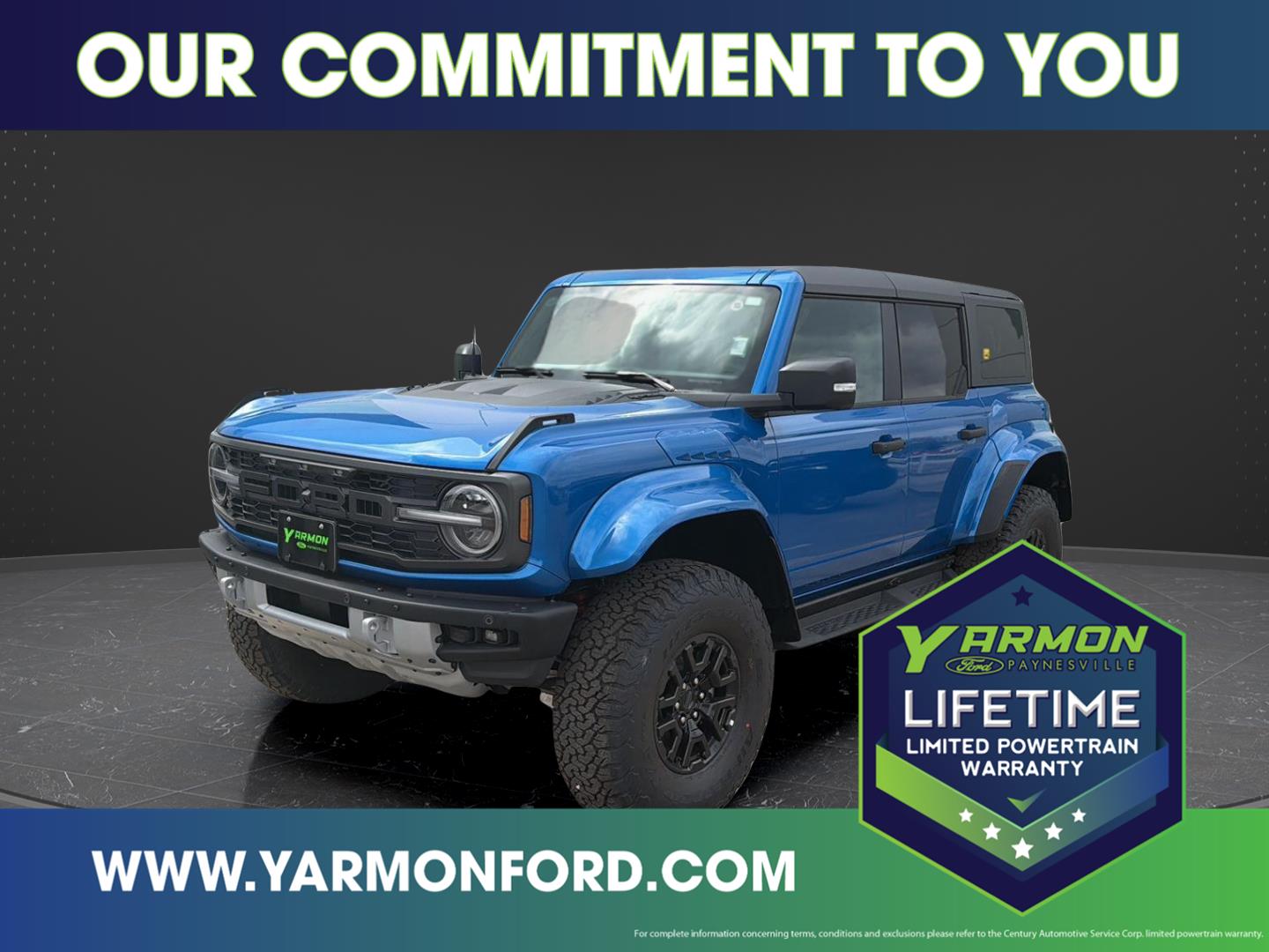 Velocity Blue Metallic 2026 Ford Bronco Raptor SUV / Crossover Four-Wheel Drive Automatic
