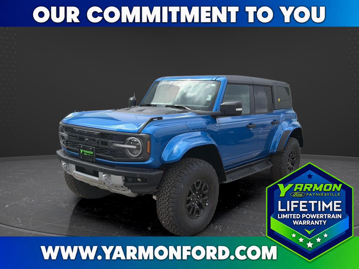 Velocity Blue Metallic 2026 Ford Bronco Raptor SUV / Crossover Four-Wheel Drive Automatic