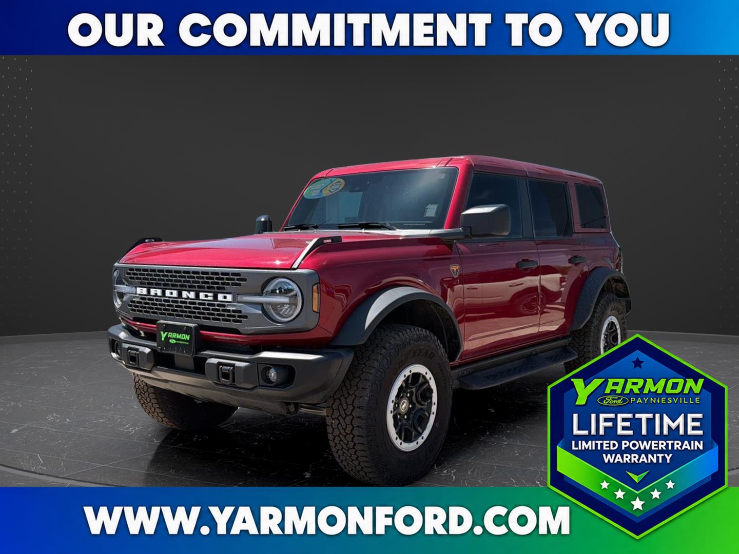 Ruby Red Metallic Tinted Clearcoat 2025 Ford Bronco SUV / Crossover Four-Wheel Drive Automatic