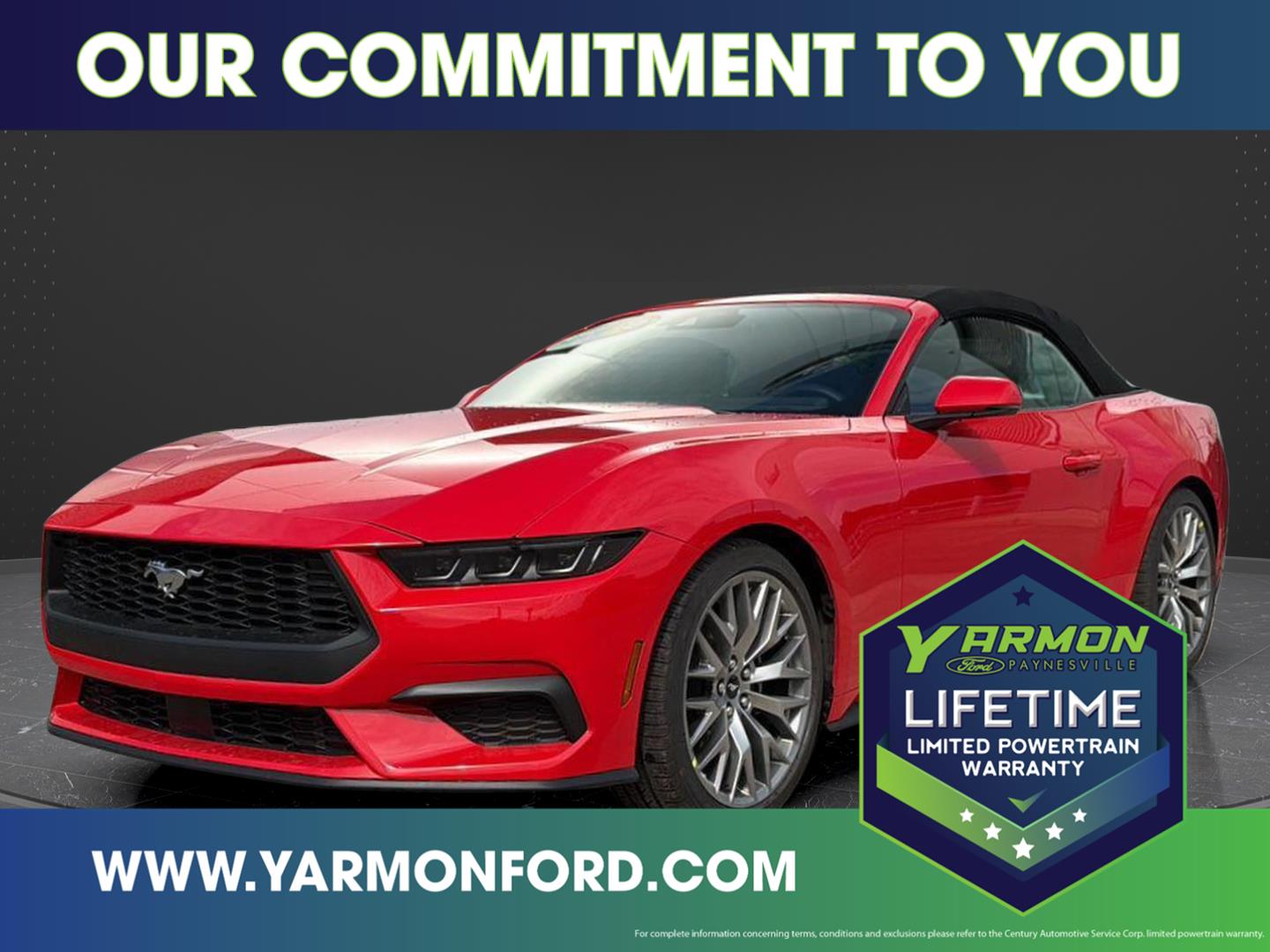 Race Red 2026 Ford Mustang Convertible Rear-Wheel Drive Automatic