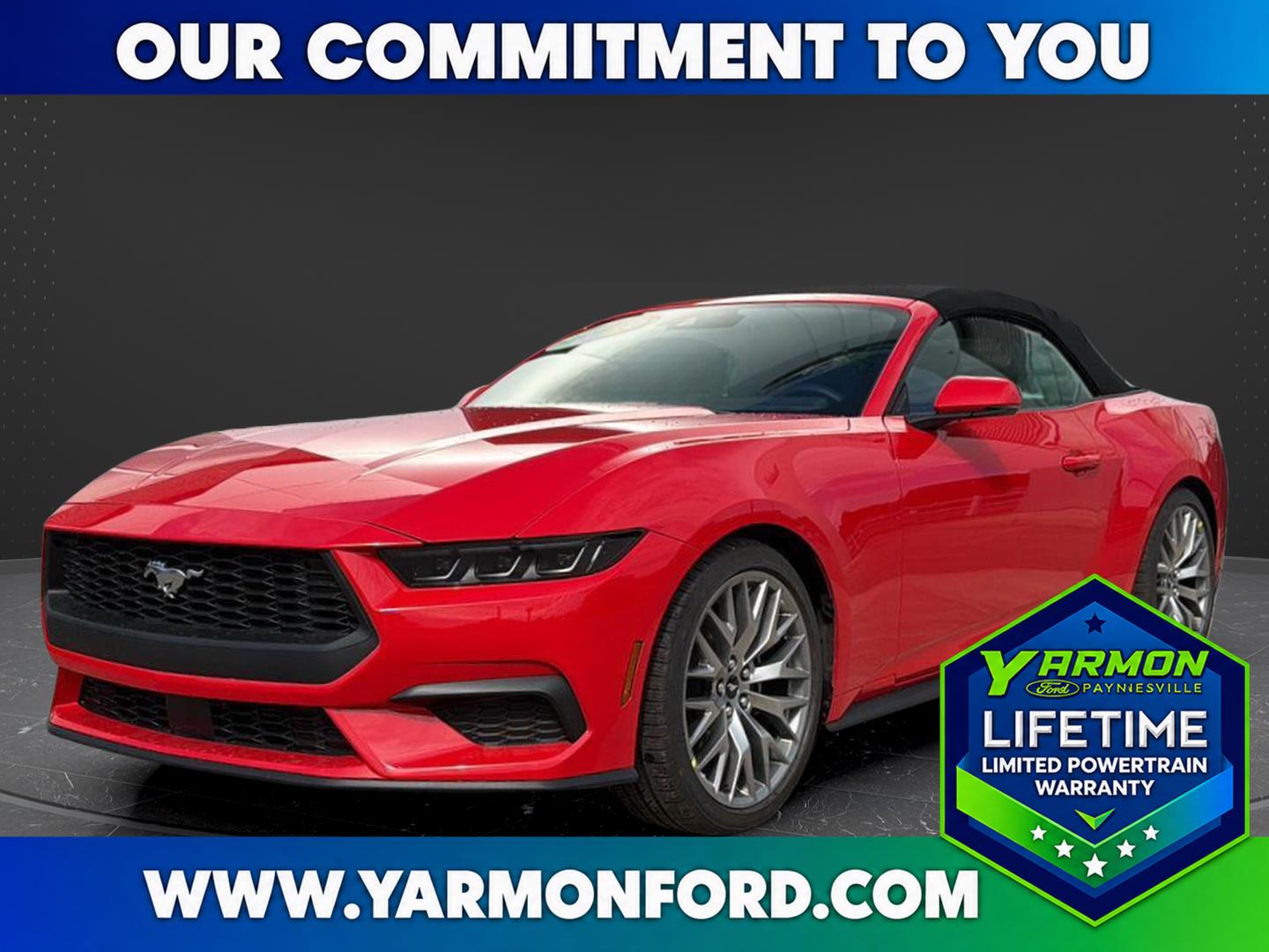 Race Red 2026 Ford Mustang Convertible Rear-Wheel Drive Automatic