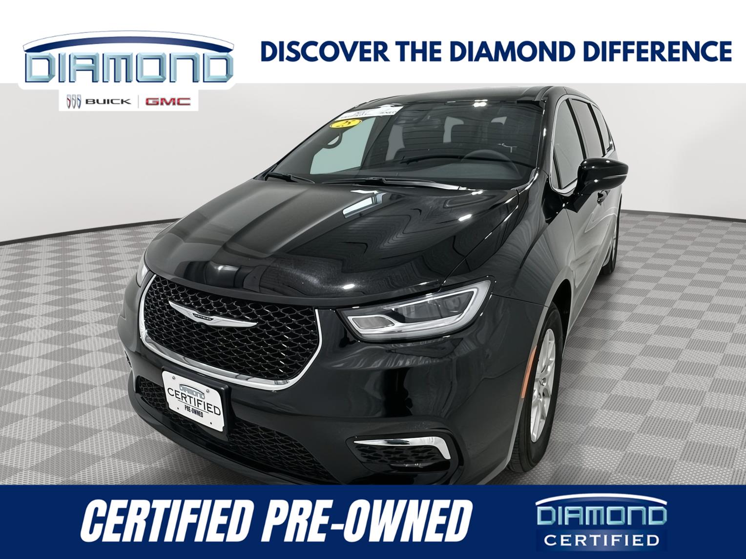 Diamond Black Crystal Pearlcoat 2025 Chrysler Pacifica Minivan Front-Wheel Drive 9-Speed Automatic