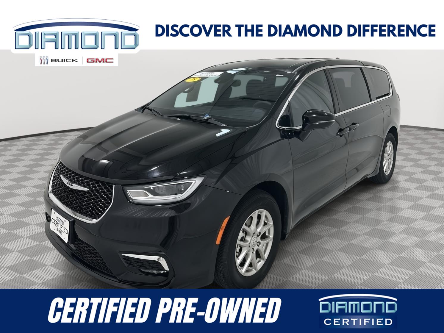 Diamond Black Crystal Pearlcoat 2025 Chrysler Pacifica Minivan Front-Wheel Drive 9-Speed Automatic