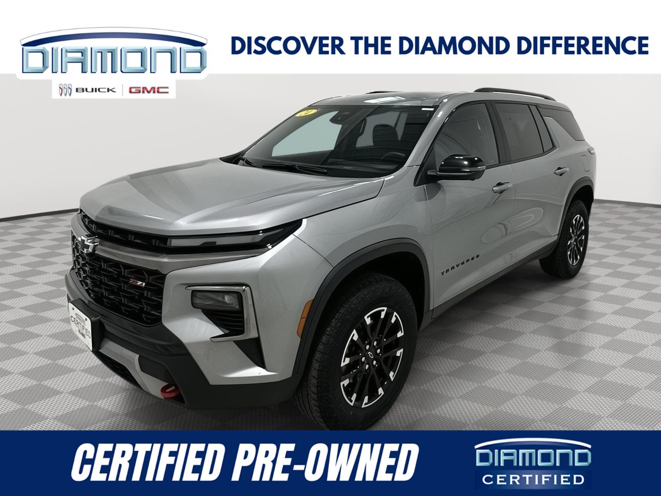 Gray (Sterling Grey Metallic) 2024 Chevrolet Traverse SUV / Crossover Four-Wheel Drive 8-Speed Automatic