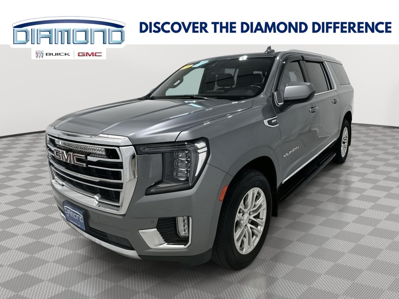Gray (Satin Steel Metallic) 2021 GMC Yukon XL SUV / Crossover Four-Wheel Drive Automatic