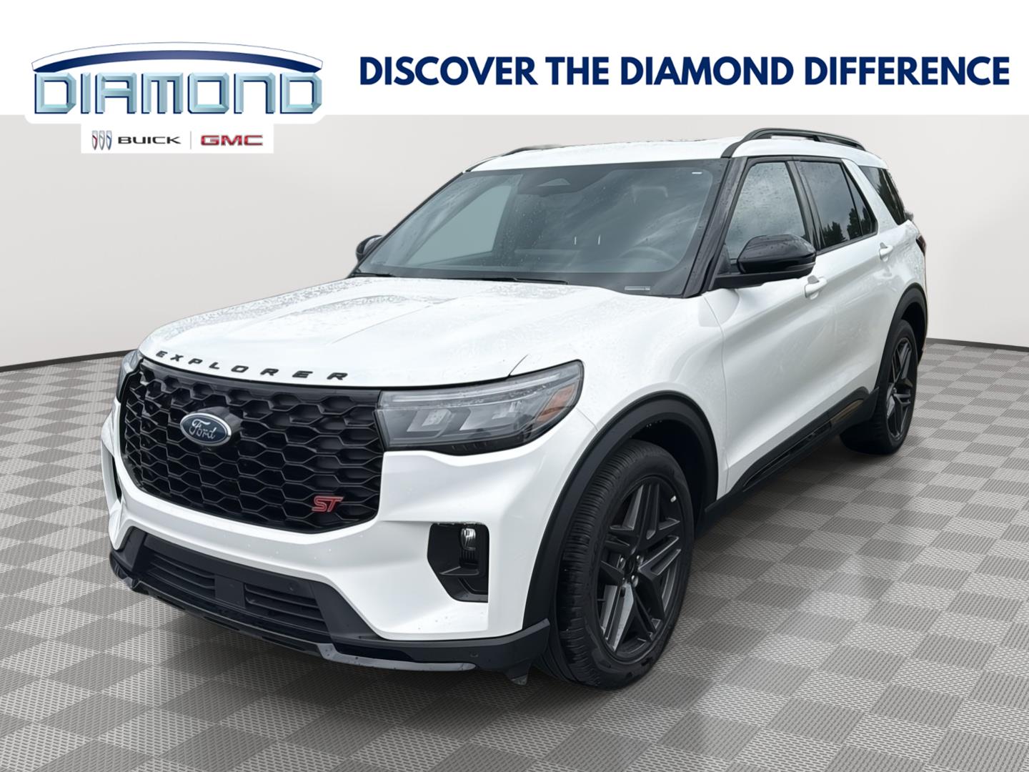 Star White Metallic Tri-Coat 2025 Ford Explorer SUV / Crossover All-Wheel Drive Automatic