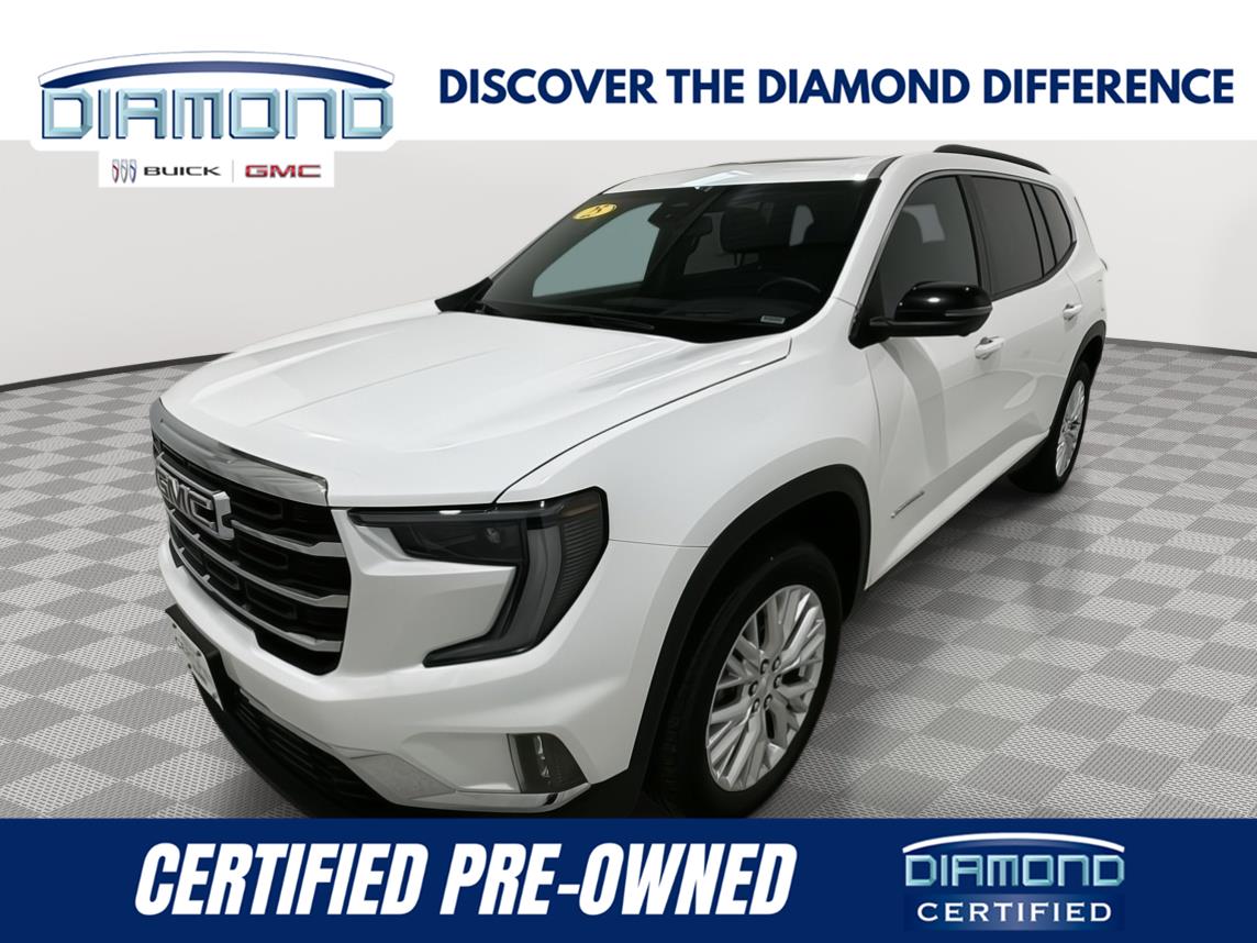 Summit White 2025 GMC Acadia SUV / Crossover Four-Wheel Drive 8-Speed Automatic