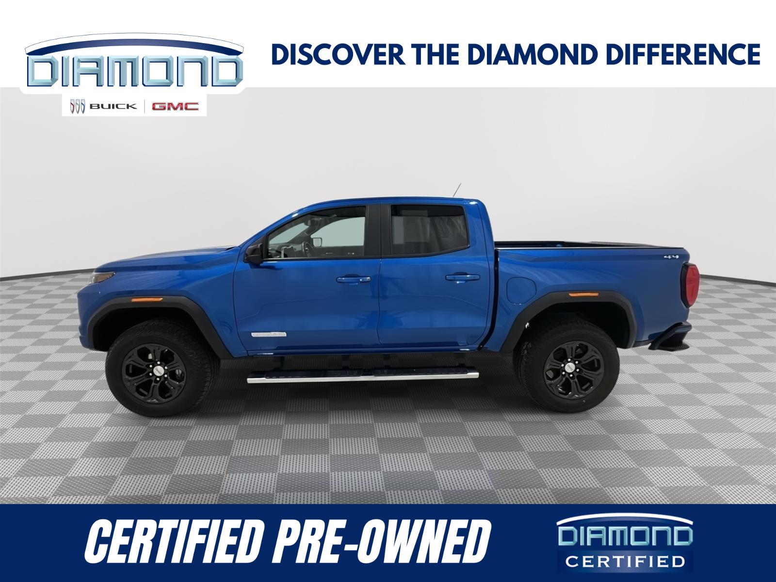 Dynamic Blue Metallic 2024 GMC Canyon Pickup Truck Four-Wheel Drive 8-Speed Automatic