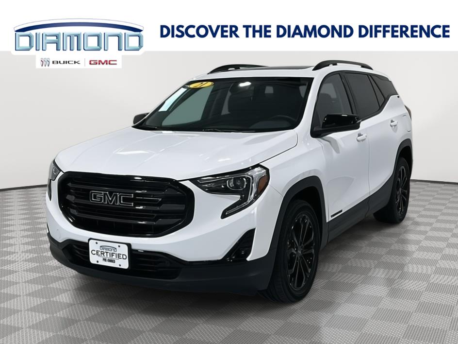 Summit White 2021 GMC Terrain SUV / Crossover Four-Wheel Drive 9-Speed Automatic Overdrive