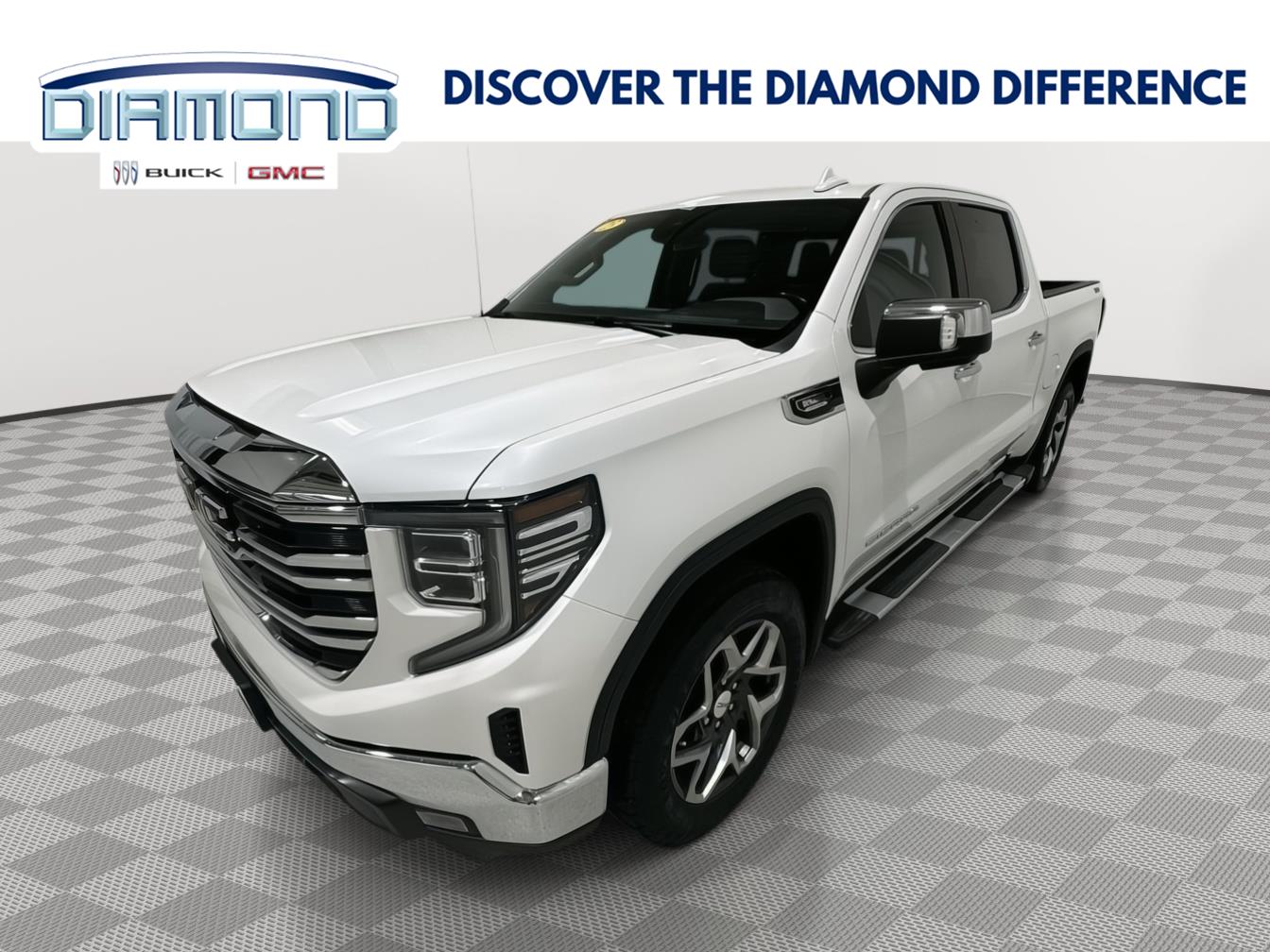 White Frost Tricoat 2023 GMC Sierra 1500 Pickup Truck Four-Wheel Drive Automatic