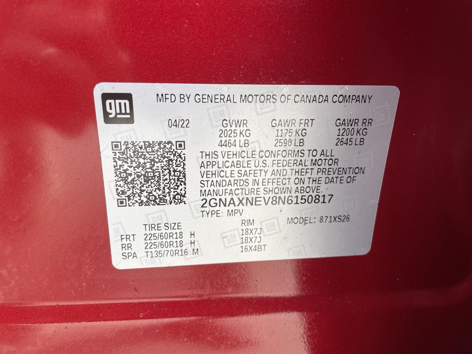 Used 2022 Chevrolet Equinox Premier SUV for sale in Lincoln NE