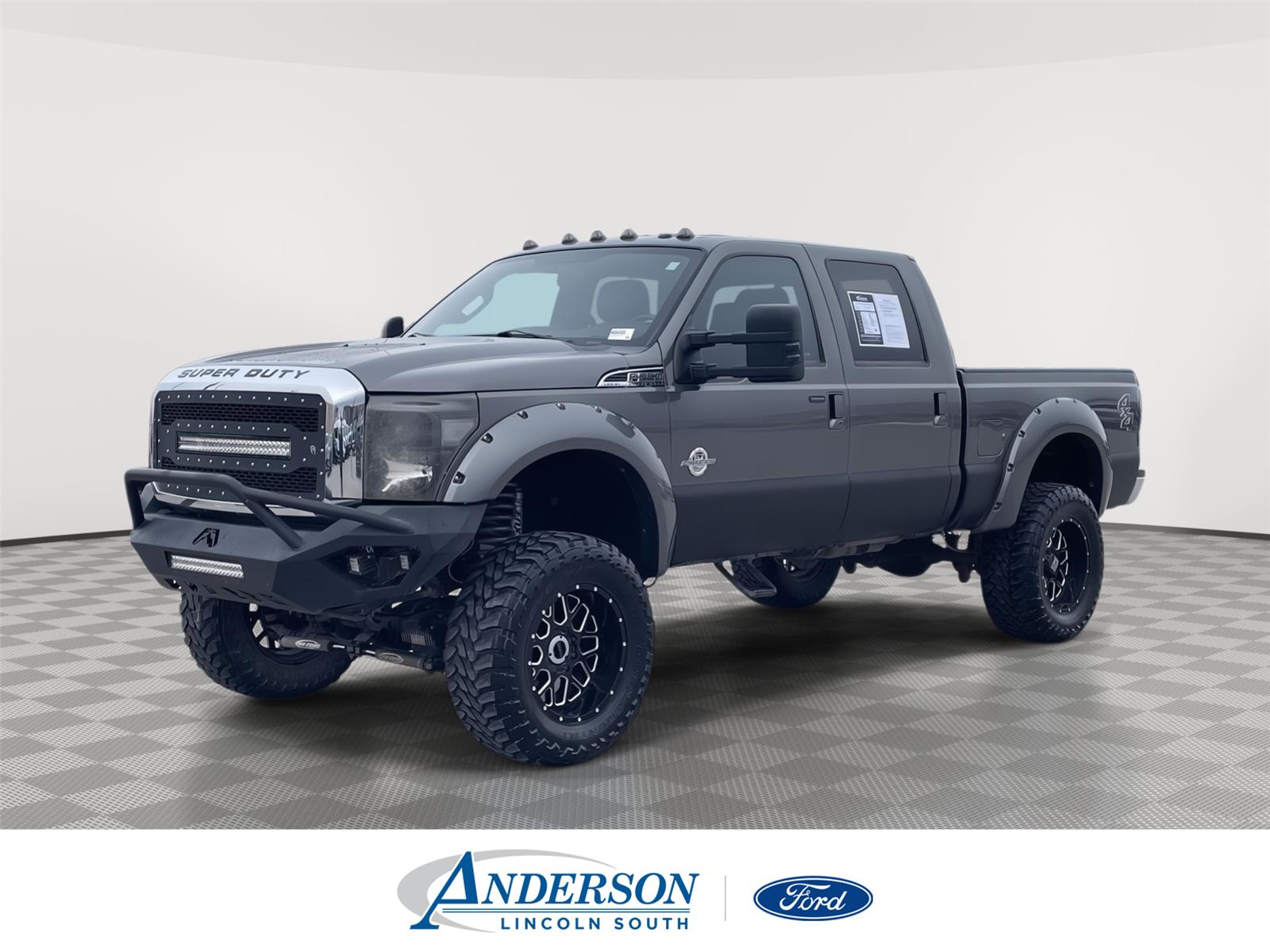 Sterling Gray Metallic 2014 Ford F-250 Super Duty Lariat Crew Cab 4WD Pickup Truck Four-Wheel Drive 6-Speed Automatic