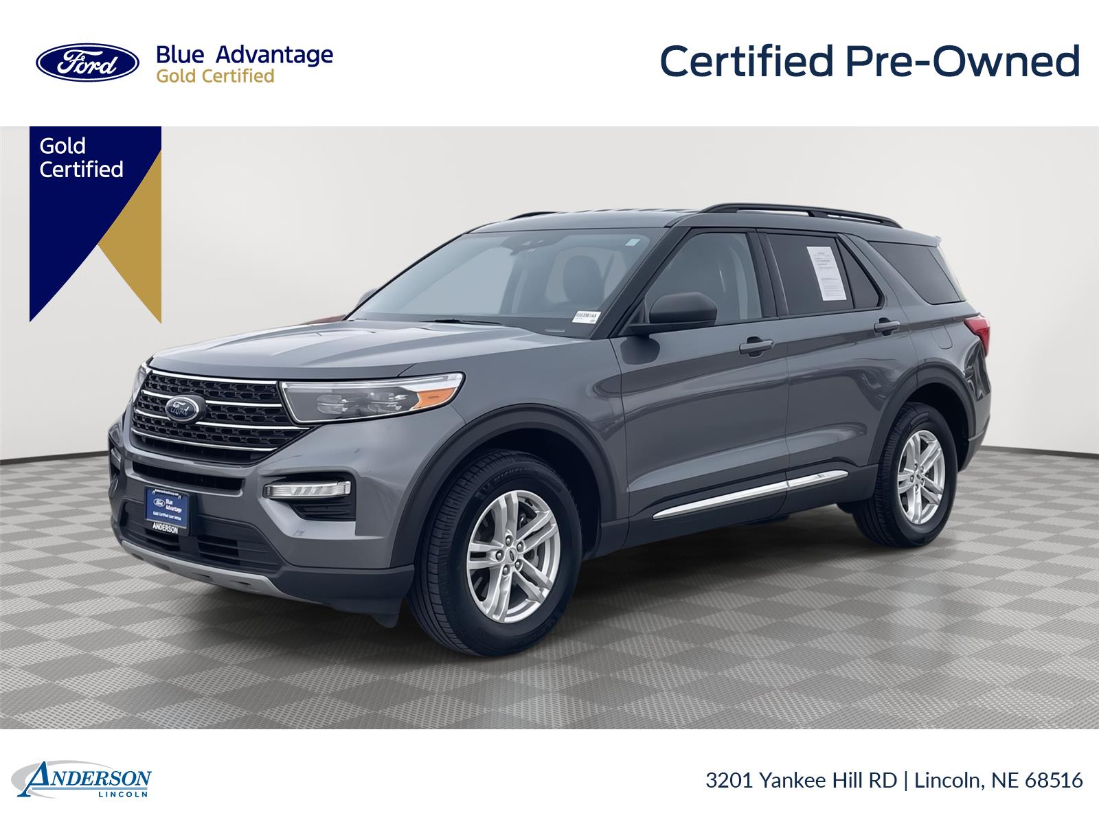 Carbonized Gray Metallic 2022 Ford Explorer XLT AWD SUV / Crossover All-Wheel Drive Automatic