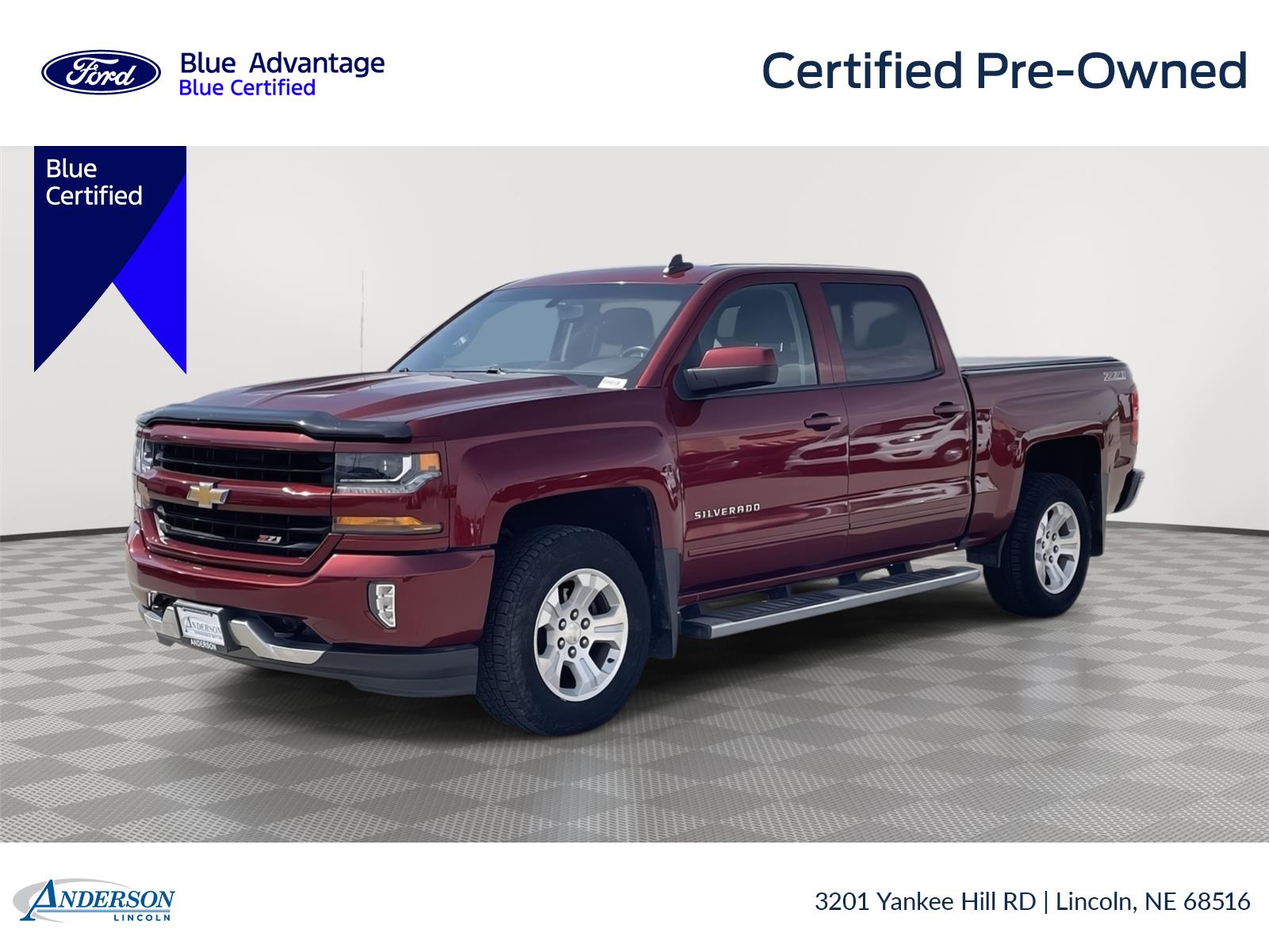 Siren Red Tintcoat 2017 Chevrolet Silverado 1500 LT Crew Cab 4WD Pickup Truck Four-Wheel Drive 6-Speed Automatic
