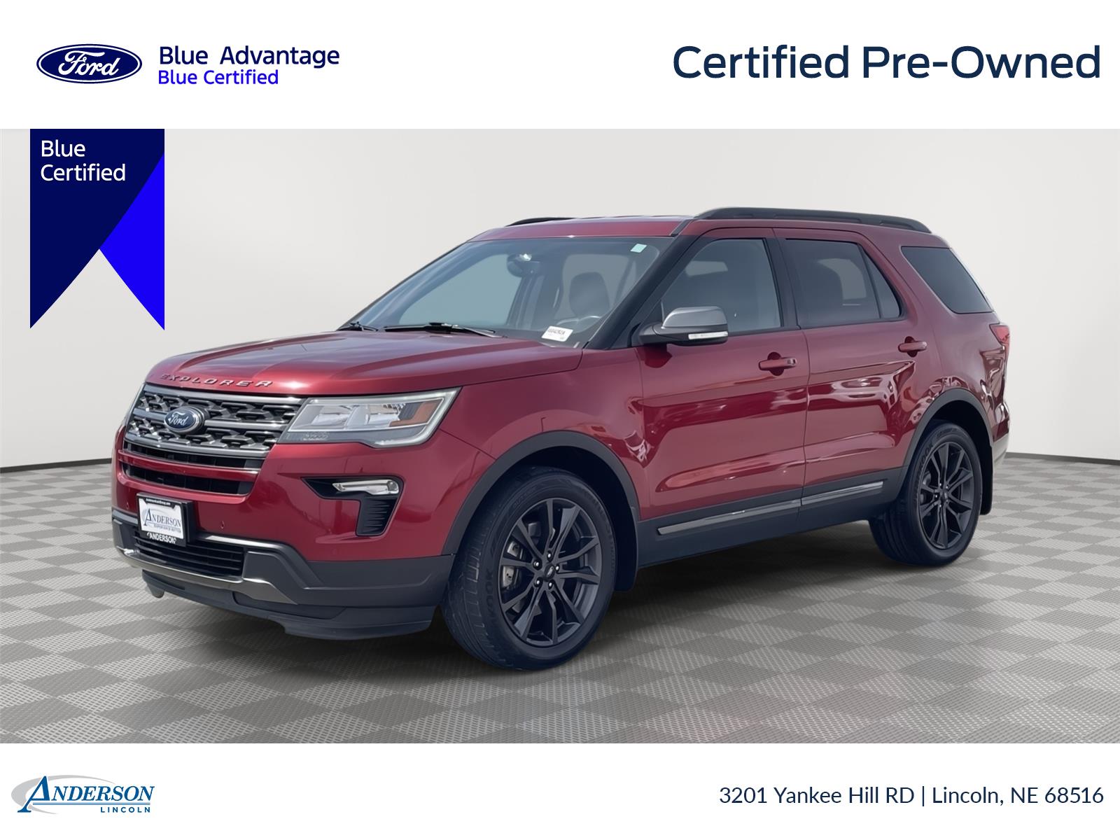 Ruby Red Metallic Tinted Clearcoat 2019 Ford Explorer XLT AWD SUV / Crossover All-Wheel Drive 6-Speed Automatic