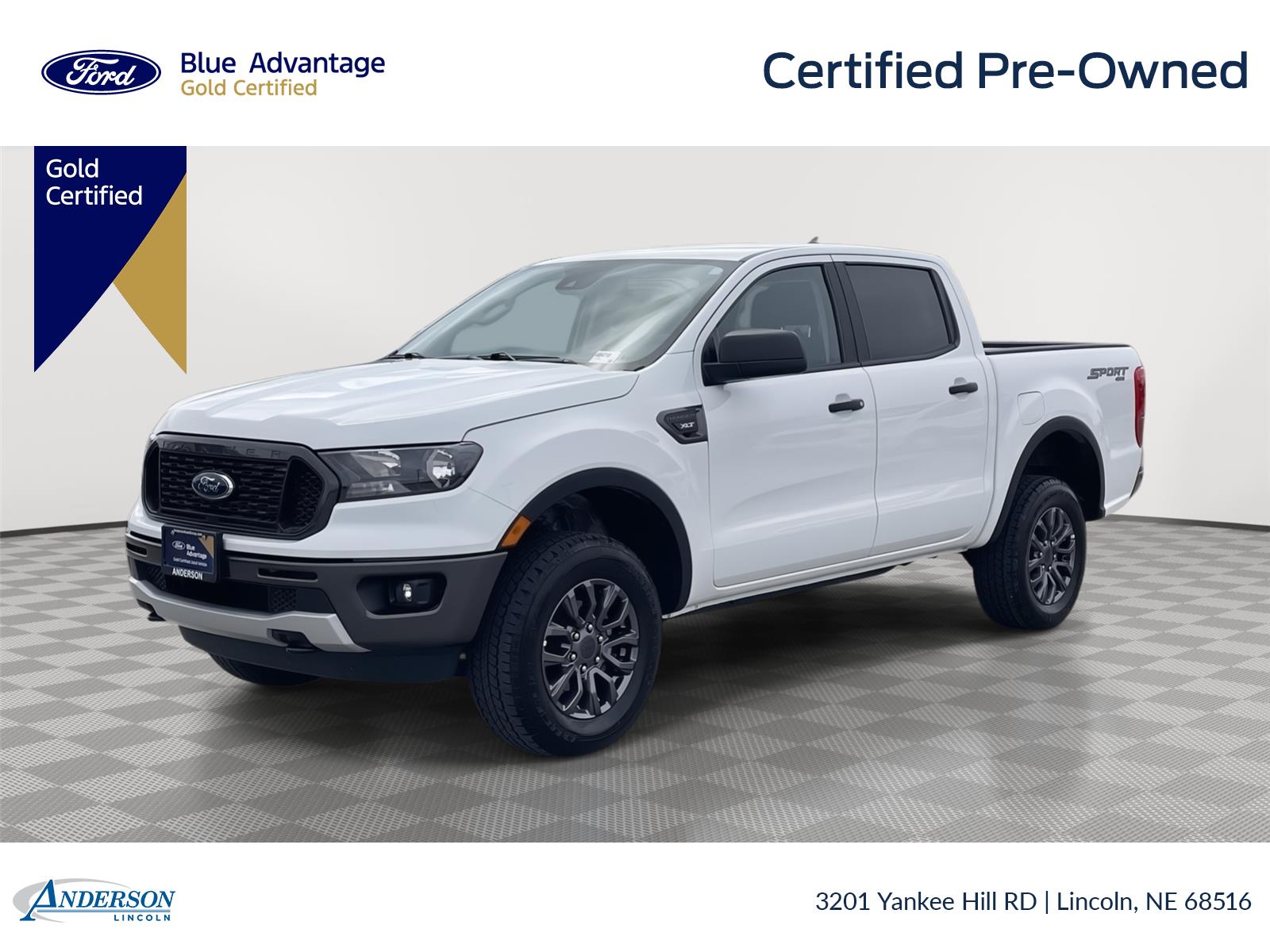 Oxford White 2021 Ford Ranger XLT SuperCrew 4WD Pickup Truck Four-Wheel Drive Automatic