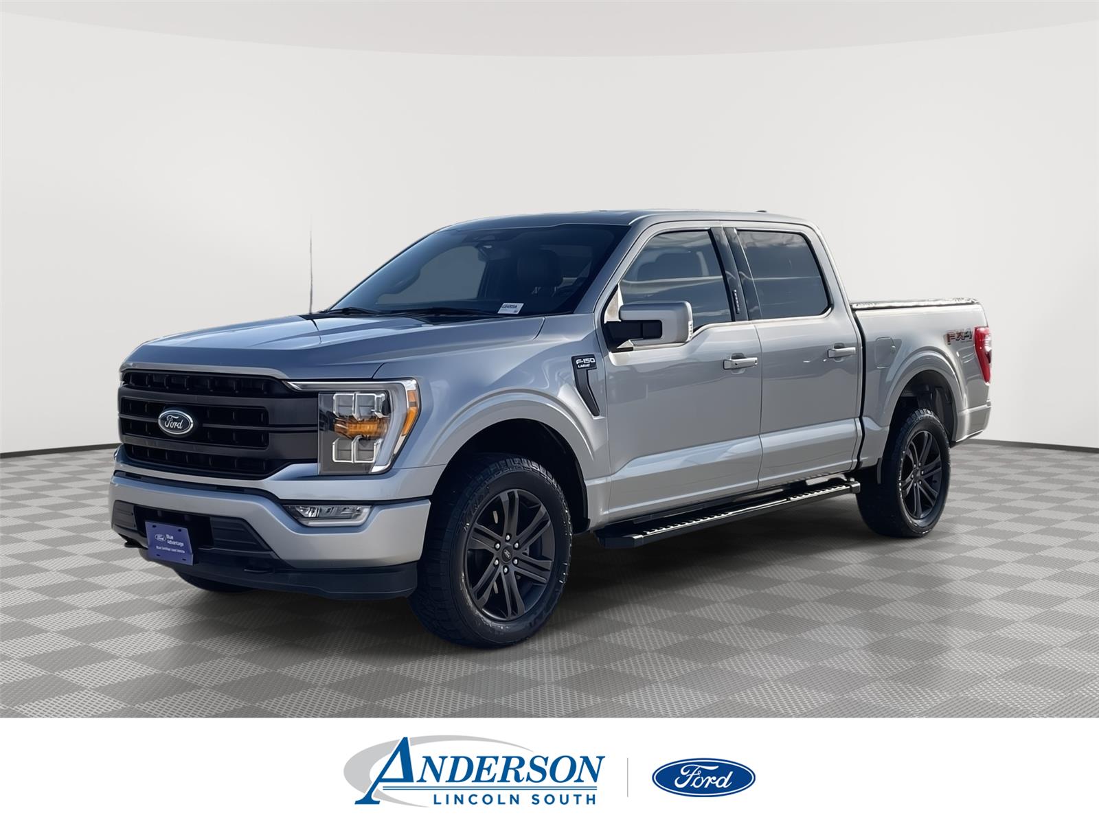 Iconic Silver 2022 Ford F-150 Lariat SuperCrew 4WD Pickup Truck Four-Wheel Drive Automatic