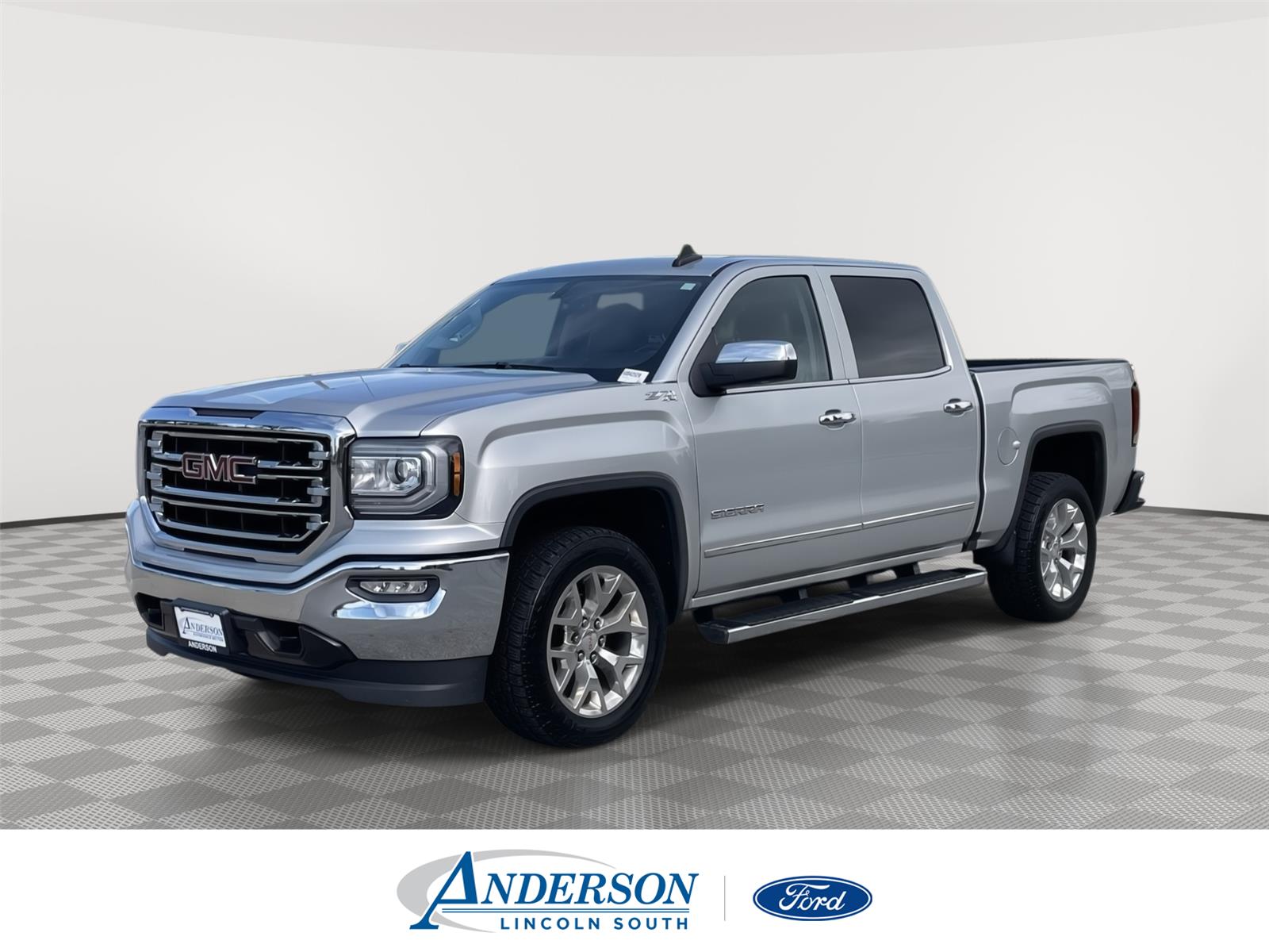 Quicksilver Metallic 2018 GMC Sierra 1500 SLT Crew Cab 4WD Pickup Truck Four-Wheel Drive 6-Speed Automatic