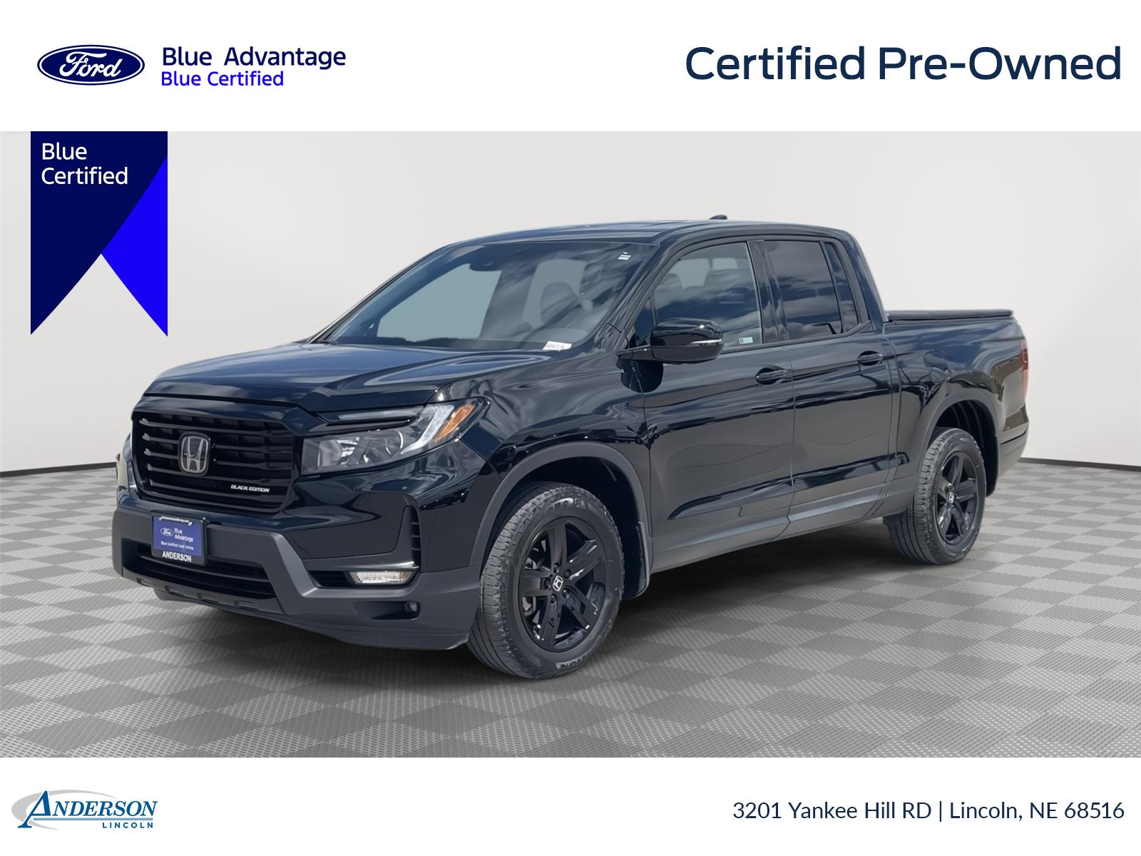 Crystal Black Pearl 2022 Honda Ridgeline Black Edition AWD Pickup Truck All-Wheel Drive 9-Speed Automatic